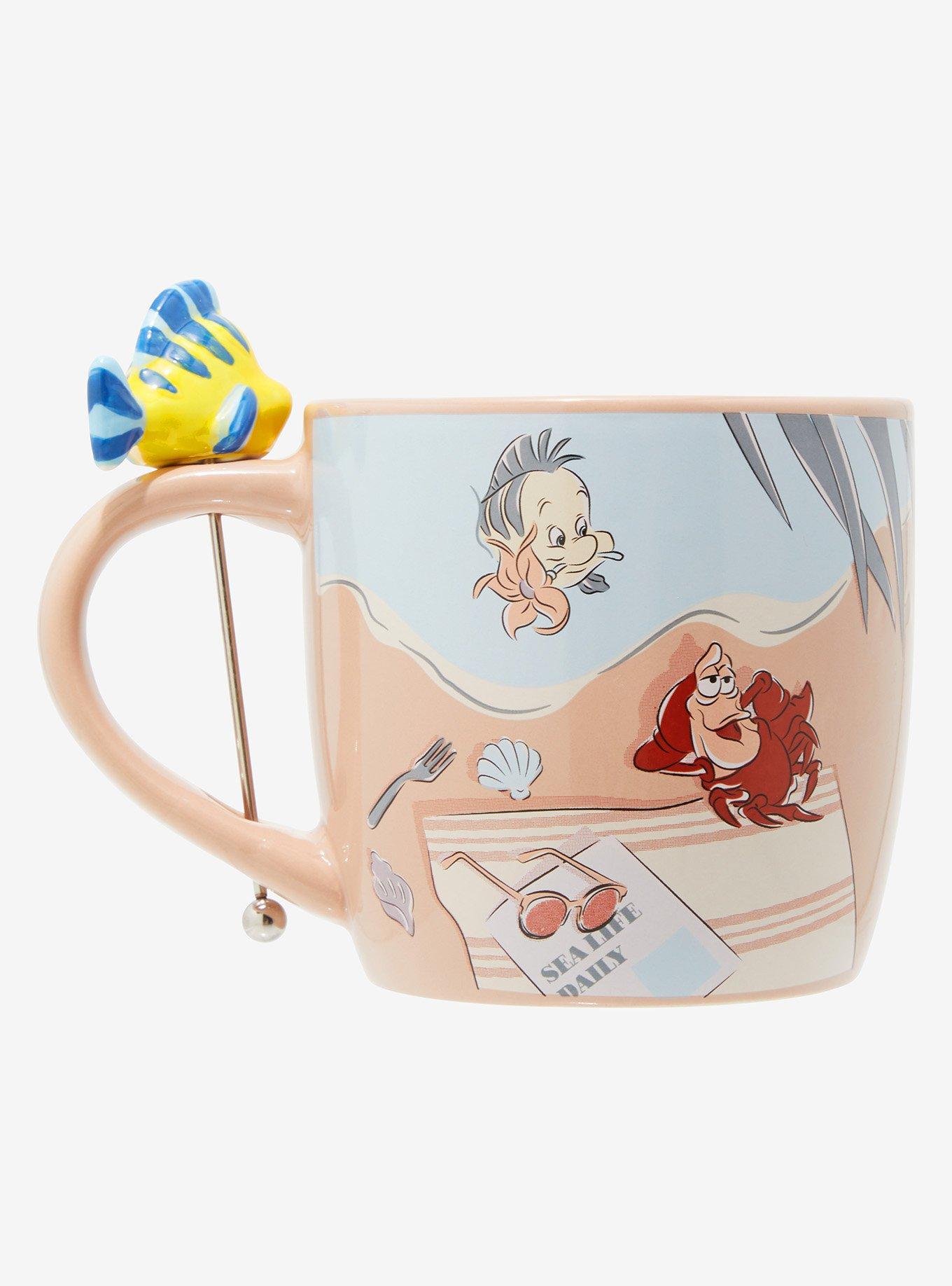 Disney The Little Mermaid Ariel & Flounder Mug & Stirrer, , alternate