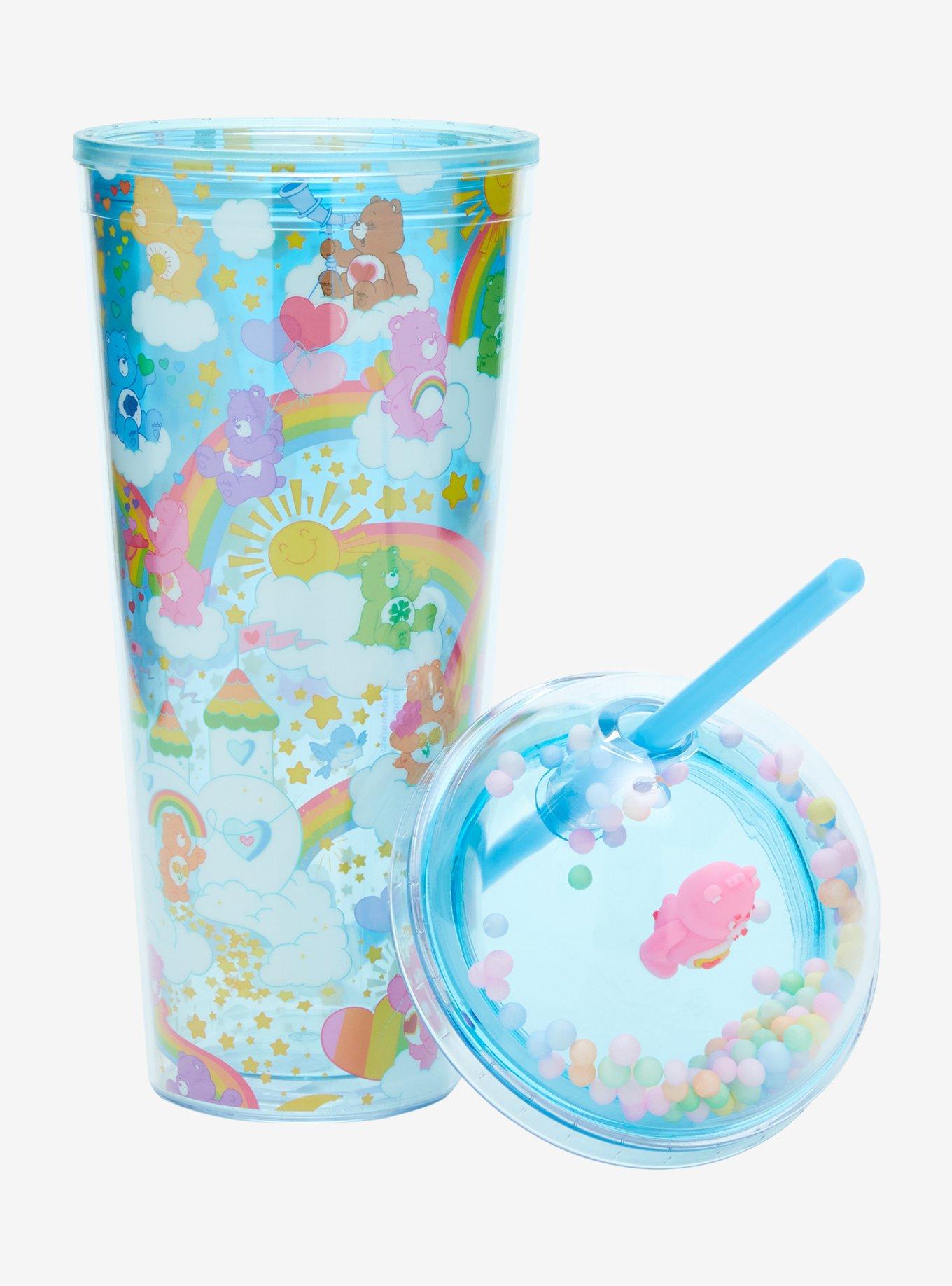 Care Bears Rainbow Confetti Dome Top Carnival Cup with Straw, , alternate