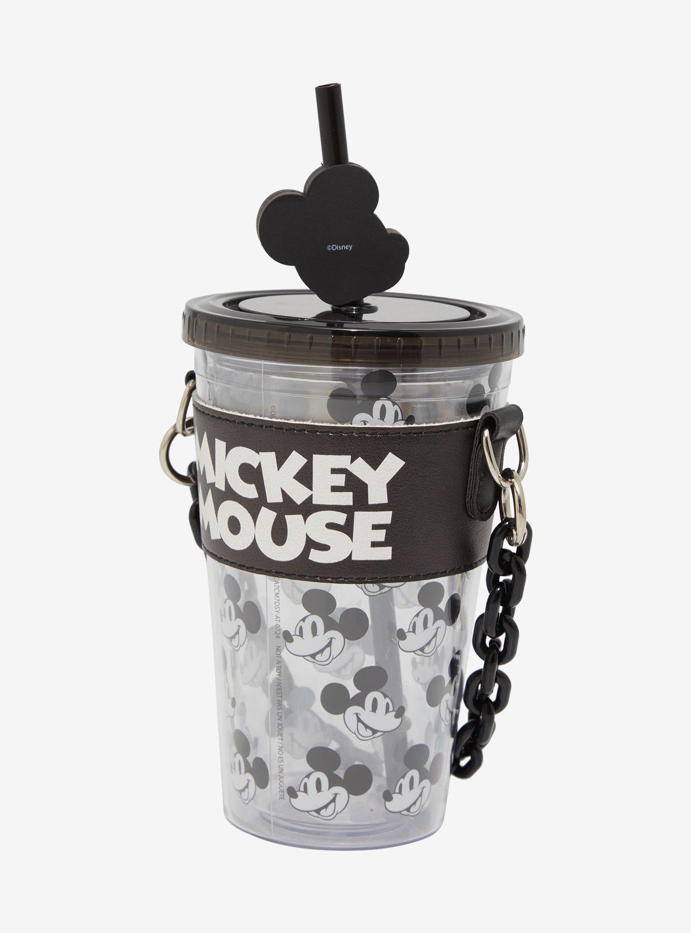 Disney Mickey Mouse Black and White Carnival Cup with Holder — BoxLunch Exclusive, , hi-res