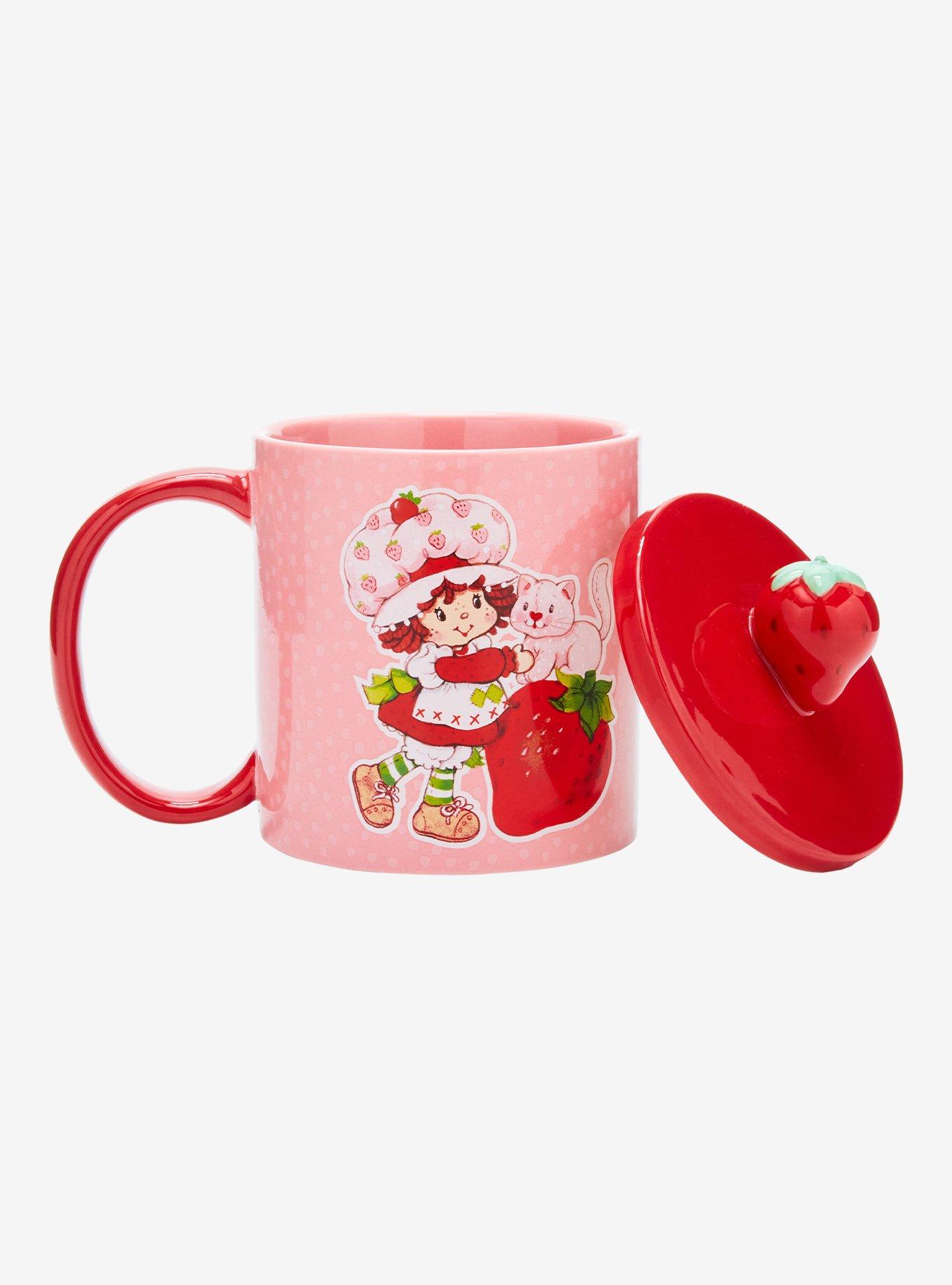 Strawberry Shortcake Strawberry & Custard Glass Cup with Straw - BoxLunch Exclusive, , alternate