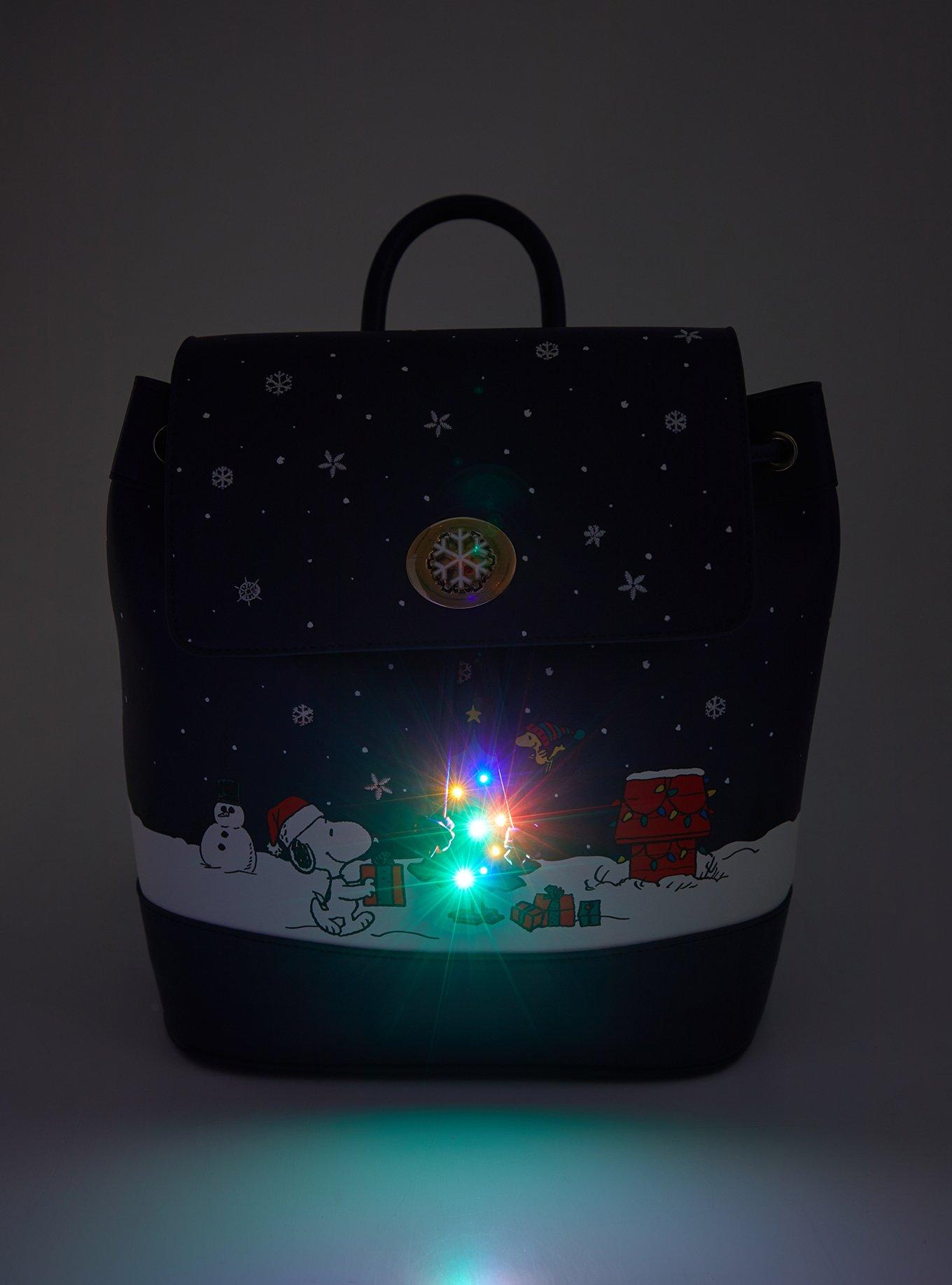 Peanuts Snoopy & Woodstock Holiday Scene Light-Up Flap Mini Backpack - BoxLunch Exclusive, , alternate