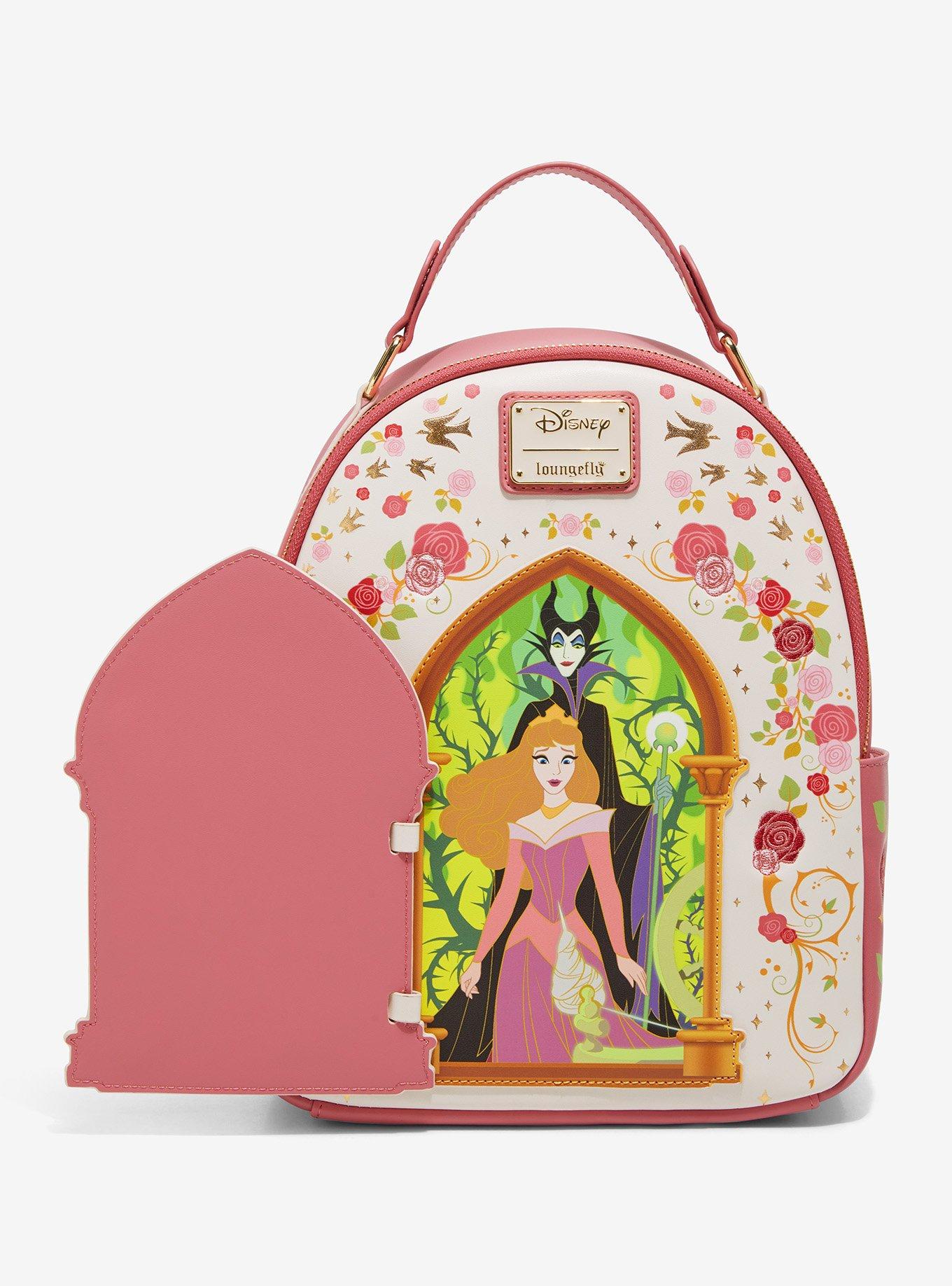 Loungefly Disney Sleeping Beauty Aurora Hinge Portrait Floral Mini Backpack - BoxLunch Exclusive, , alternate