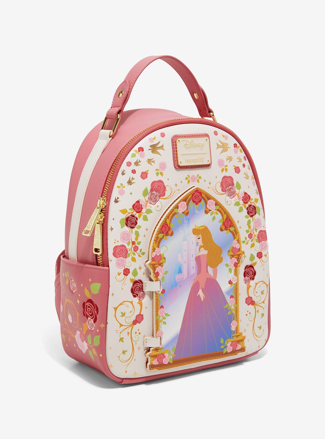 Loungefly Disney Sleeping Beauty Aurora Hinge Portrait Floral Mini Backpack - BoxLunch Exclusive, , alternate