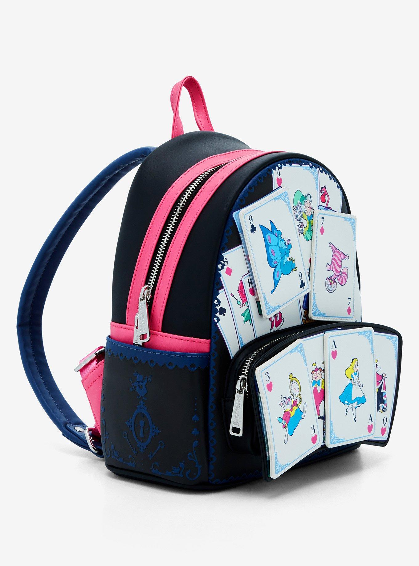 Loungefly Disney Alice in Wonderland Character Playing Cards Mini Backpack - BoxLunch Exclusive, , alternate