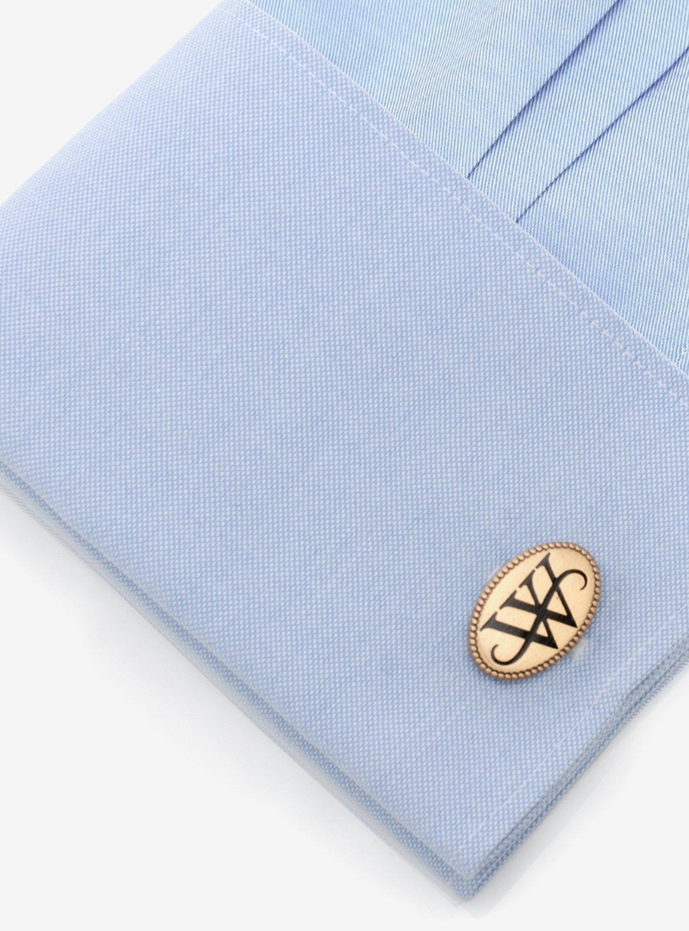 DC Comics Batman Bruce Wayne Monogram Gold Cufflinks