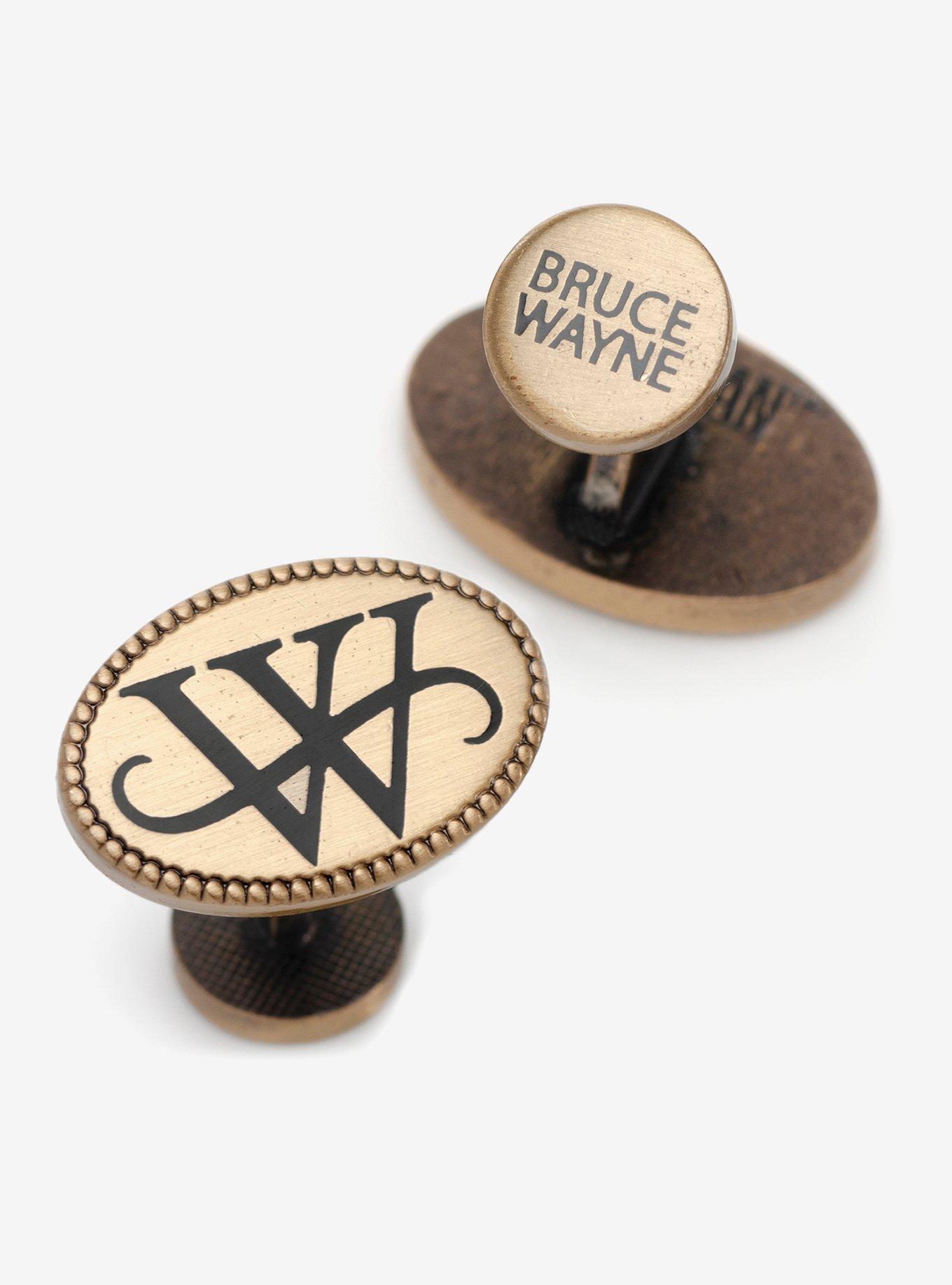 DC Comics Batman Bruce Wayne Monogram Gold Cufflinks, , alternate