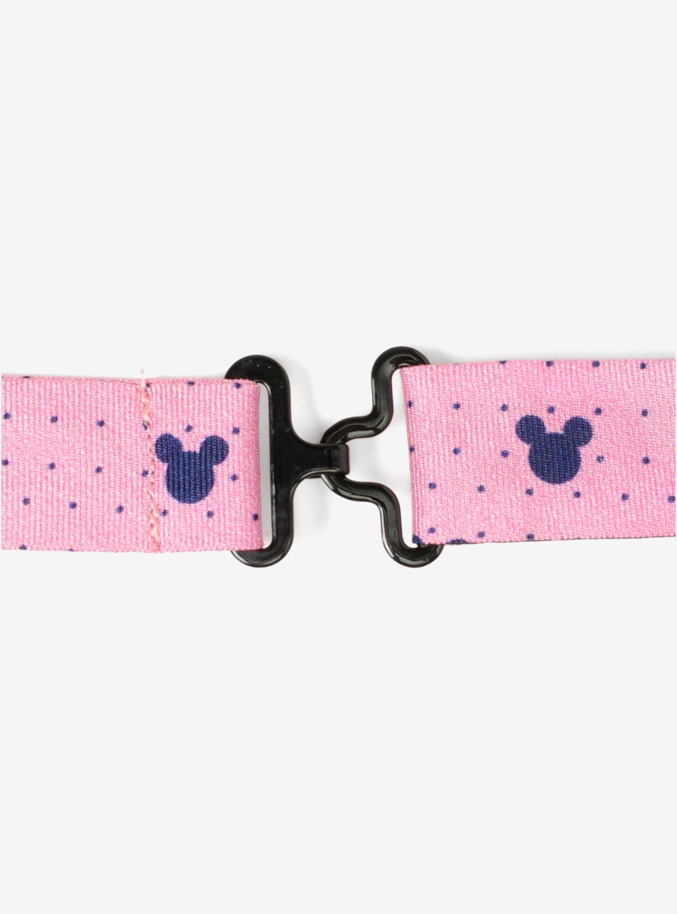 Disney Mickey Mouse Silhouette Pink Dot Pre-tied Bow Tie, , alternate