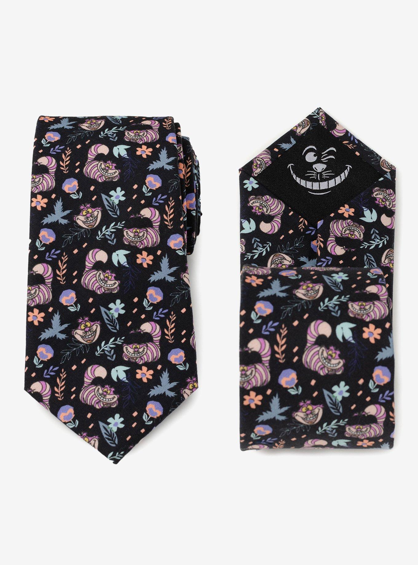 Disney Alice in Wonderland Cheshire Cat Black Men's Tie, , alternate