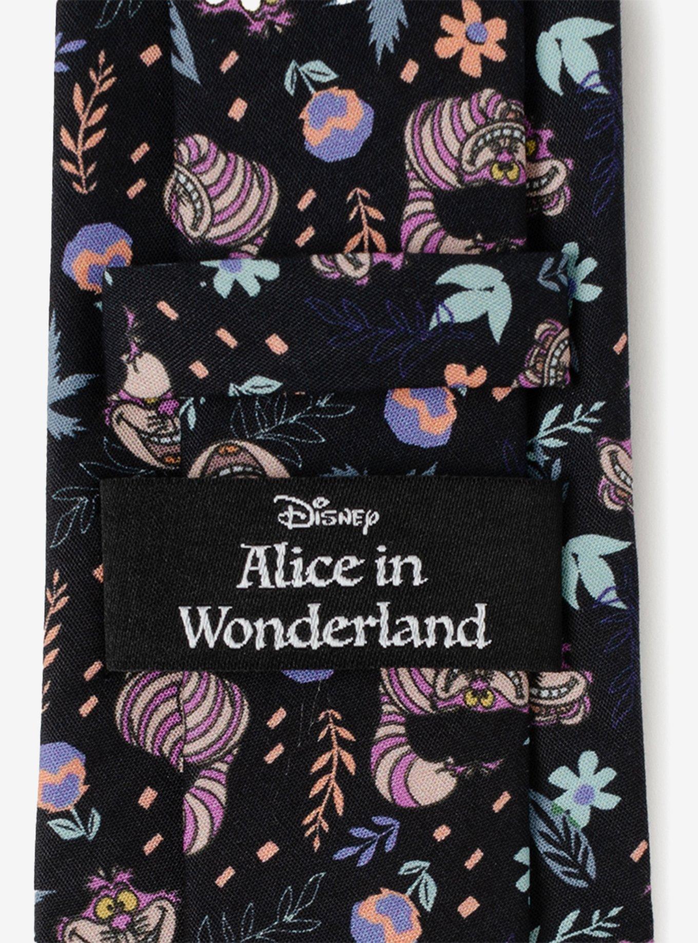 Disney Alice in Wonderland Cheshire Cat Black Men's Tie, , alternate