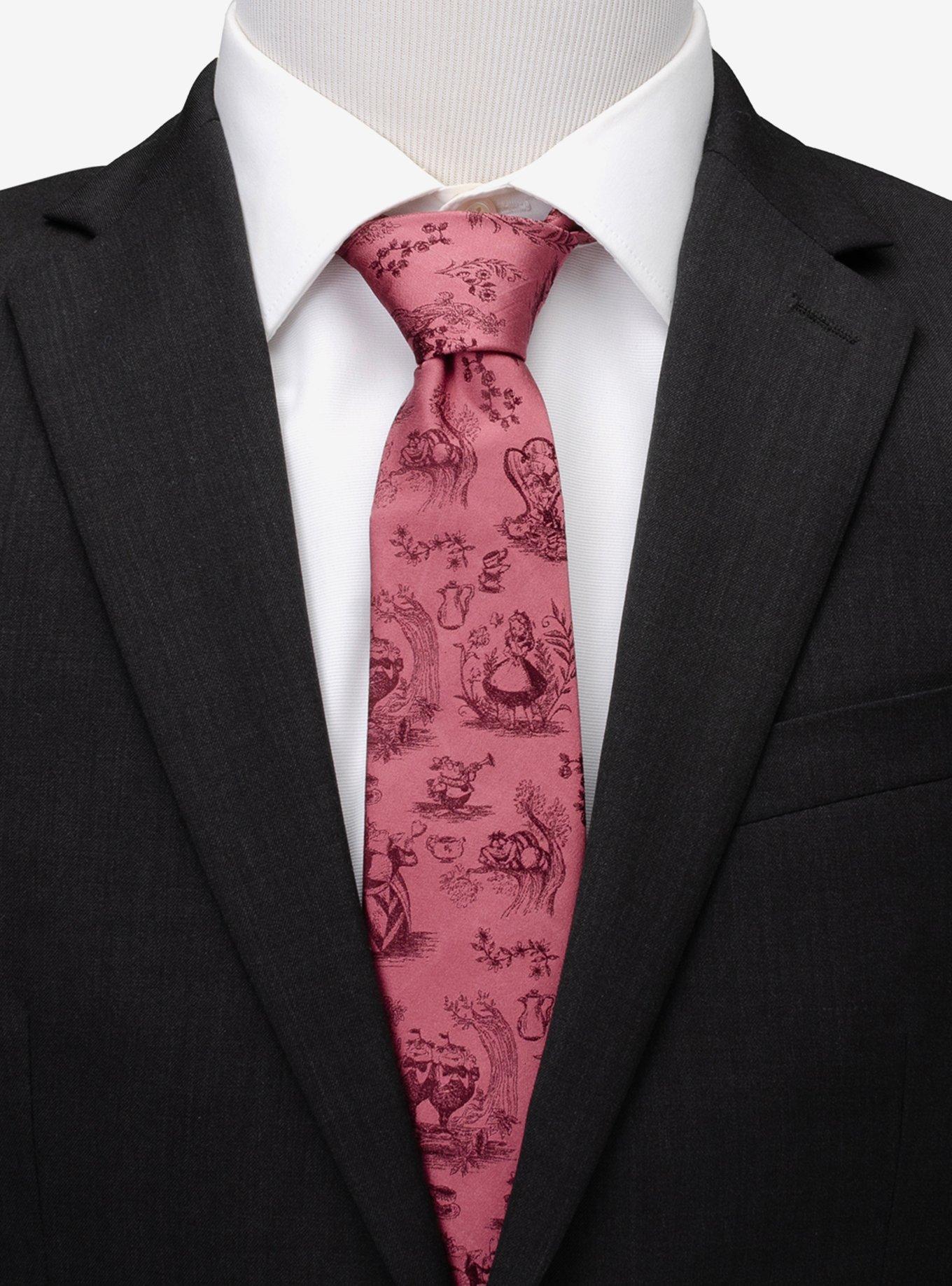 Disney Alice in Wonderland Dusty Red Men's Tie, , hi-res