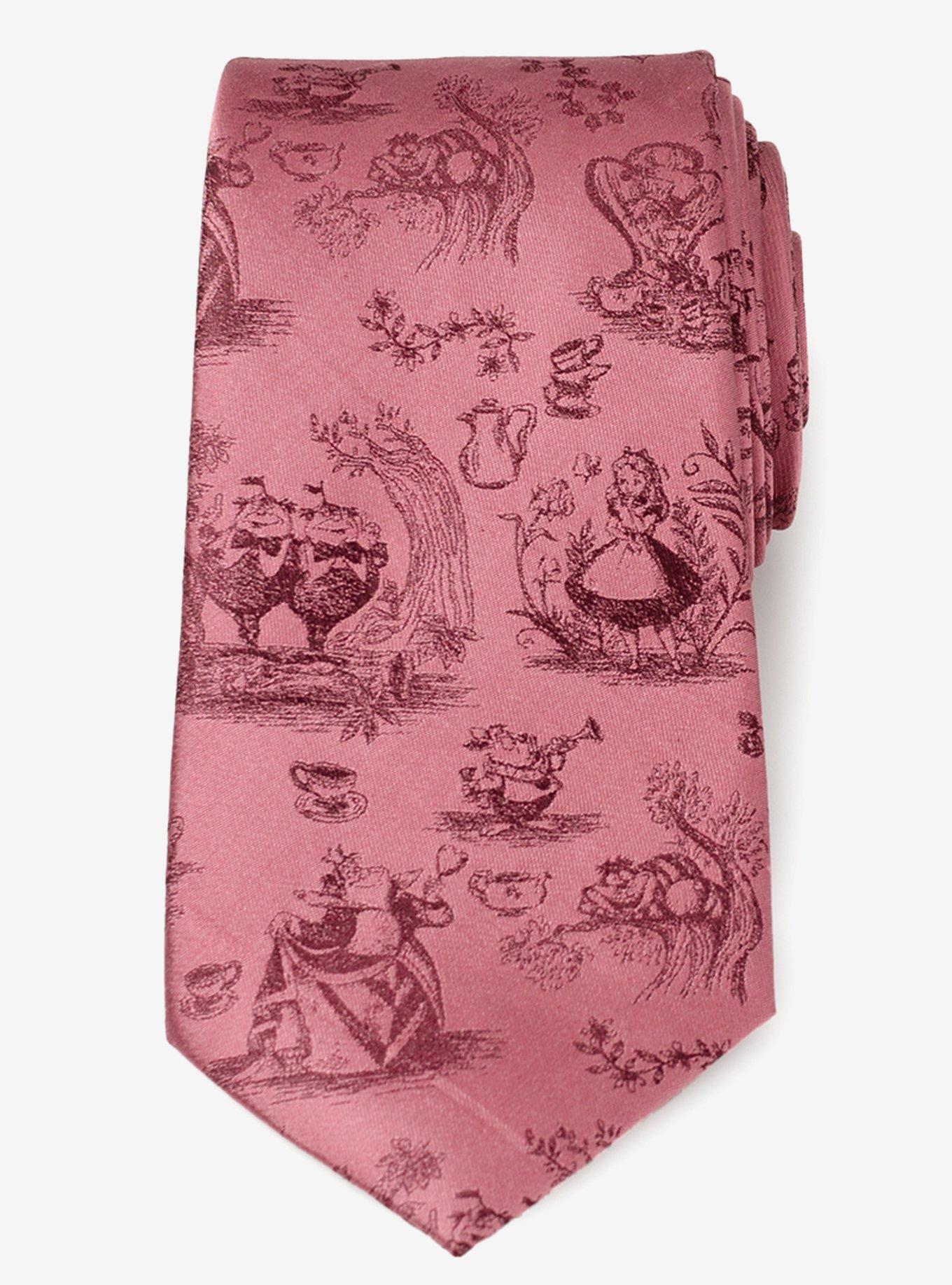 Disney Alice in Wonderland Dusty Red Men's Tie, , alternate