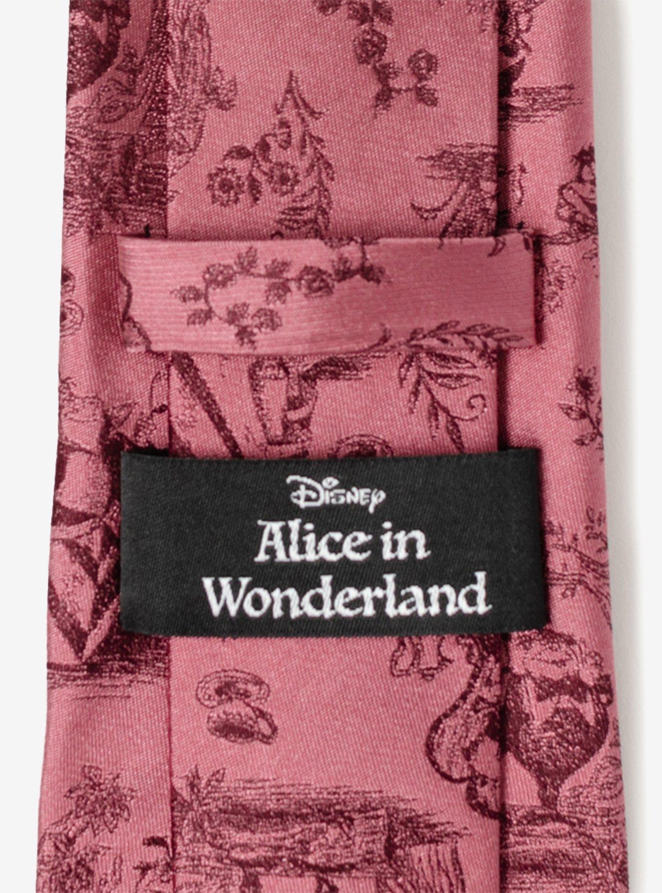 Disney Alice in Wonderland Dusty Red Men's Tie, , alternate