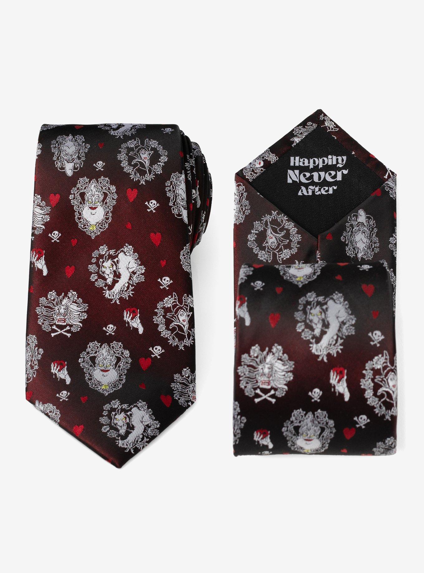 Disney Villains "Happily Never After" Black Men's Tie, , hi-res