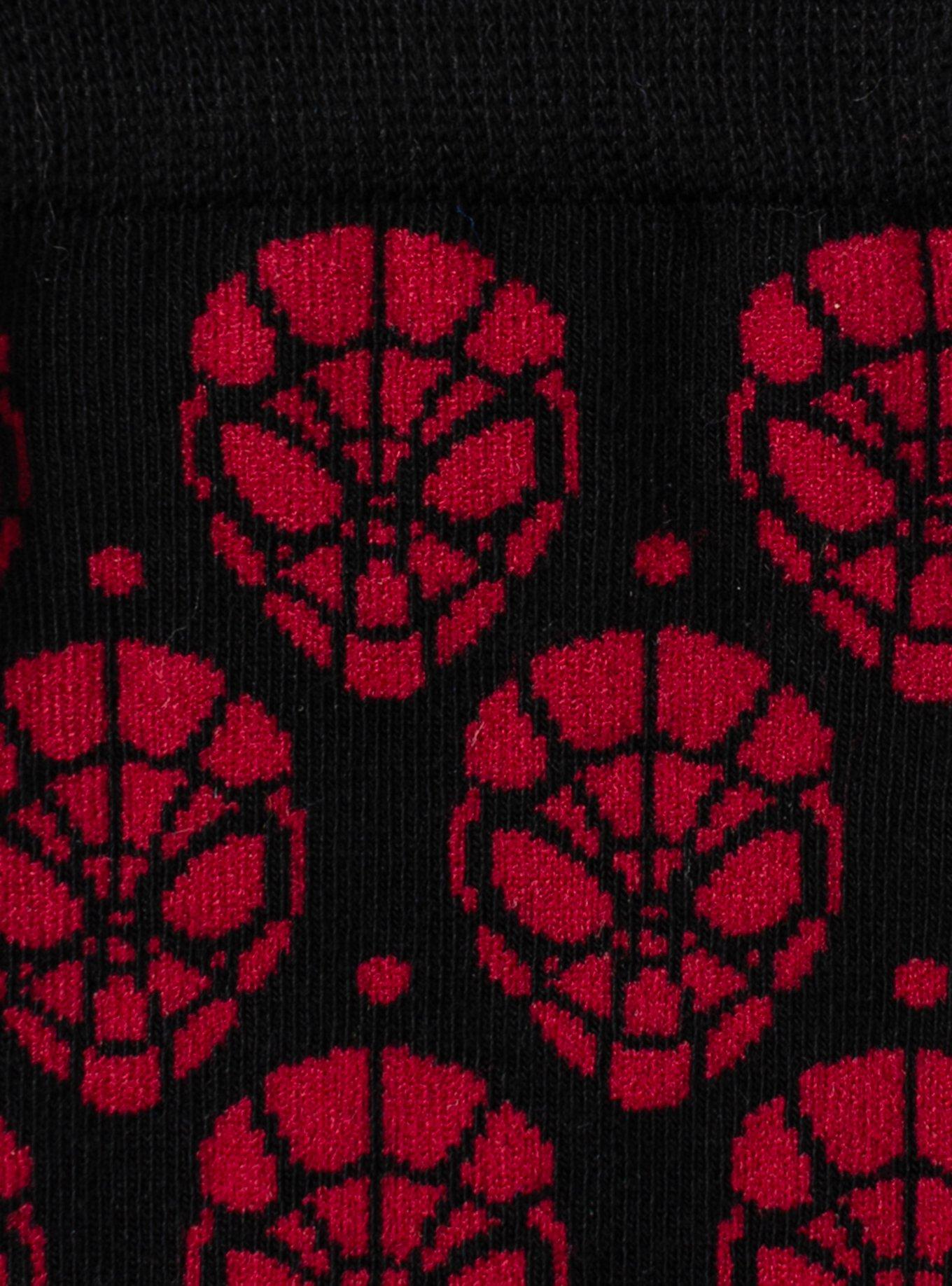 Marvel Spider-Man Dot Red and Black Sock, , alternate