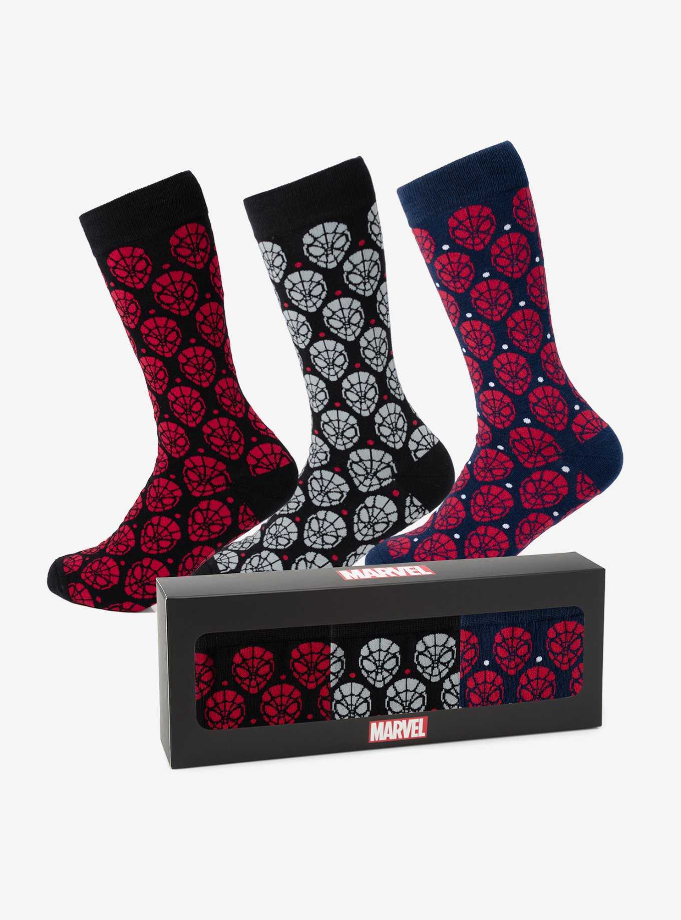 Marvel Spider-Man Dot 3-Pack Crew Socks, , hi-res