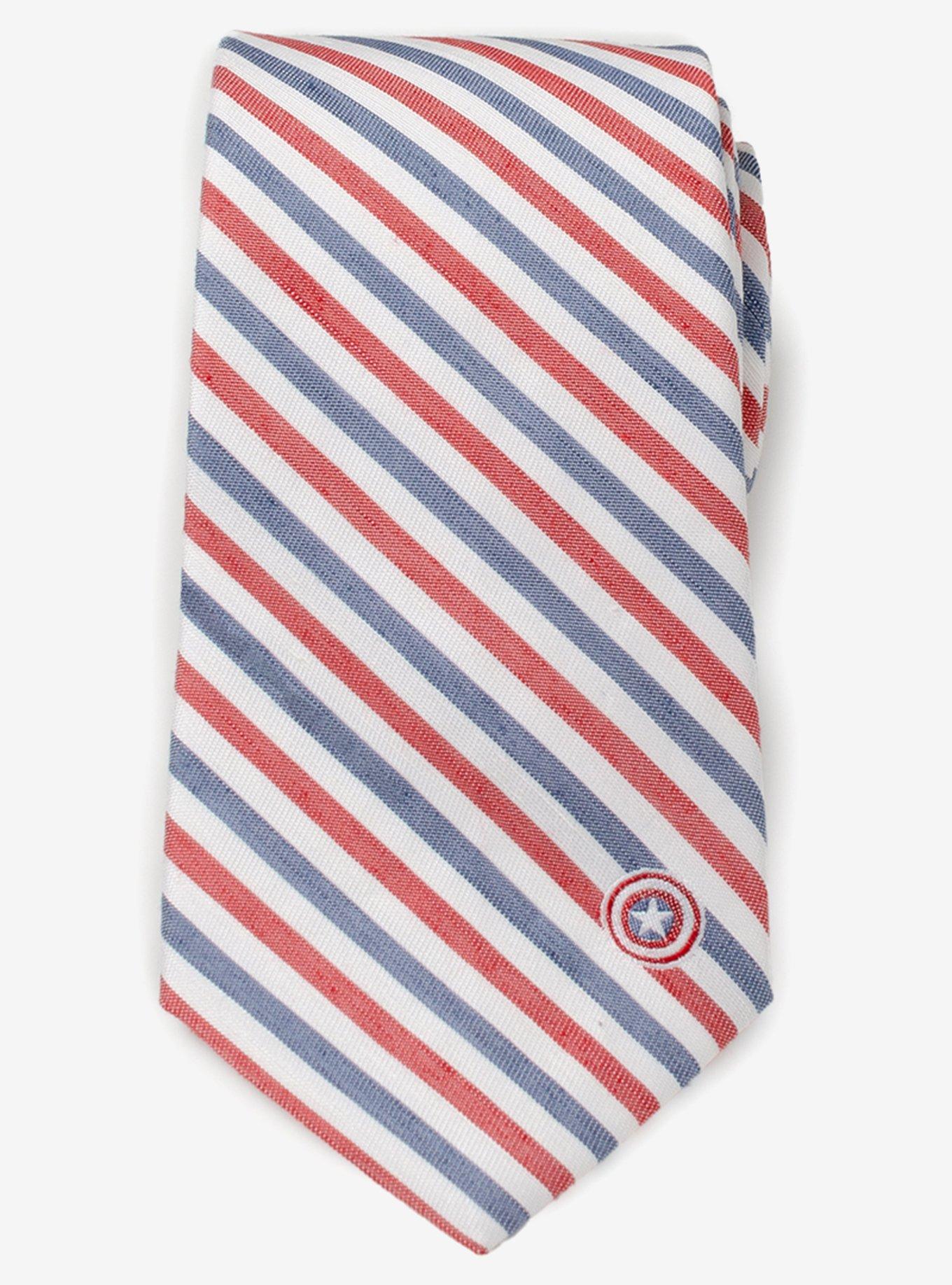 Marvel Captain America Striped White Men's Tie