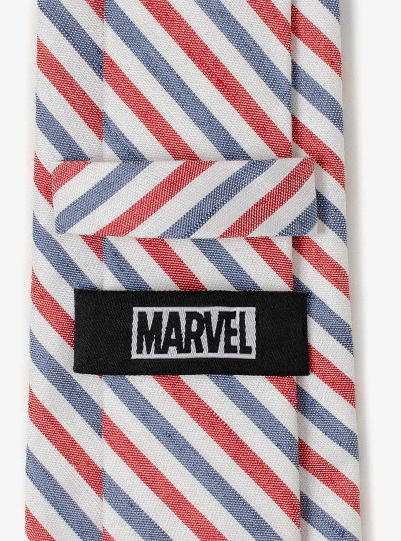 Marvel Captain America Striped White Men's Tie, , alternate