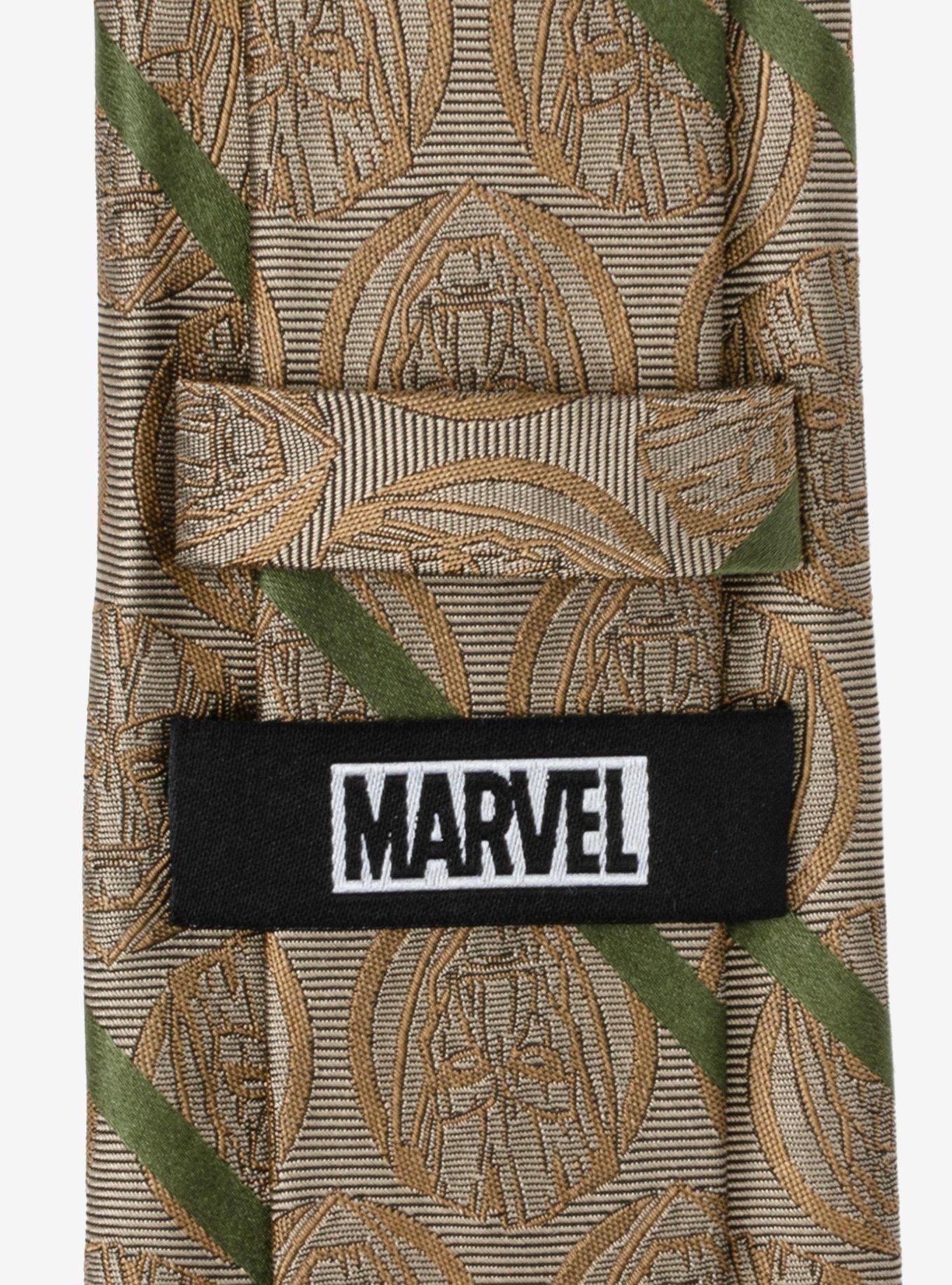 Marvel Groot Tan Striped Men's Tie, , alternate