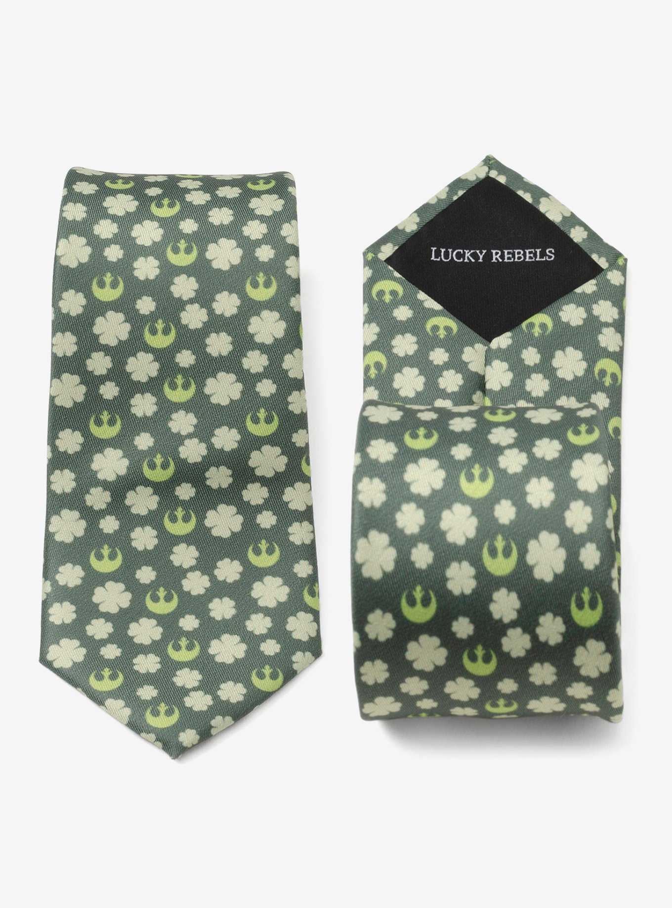 Star Wars Rebel Shamrock Lucky Rebels Green Men's Tie, , hi-res