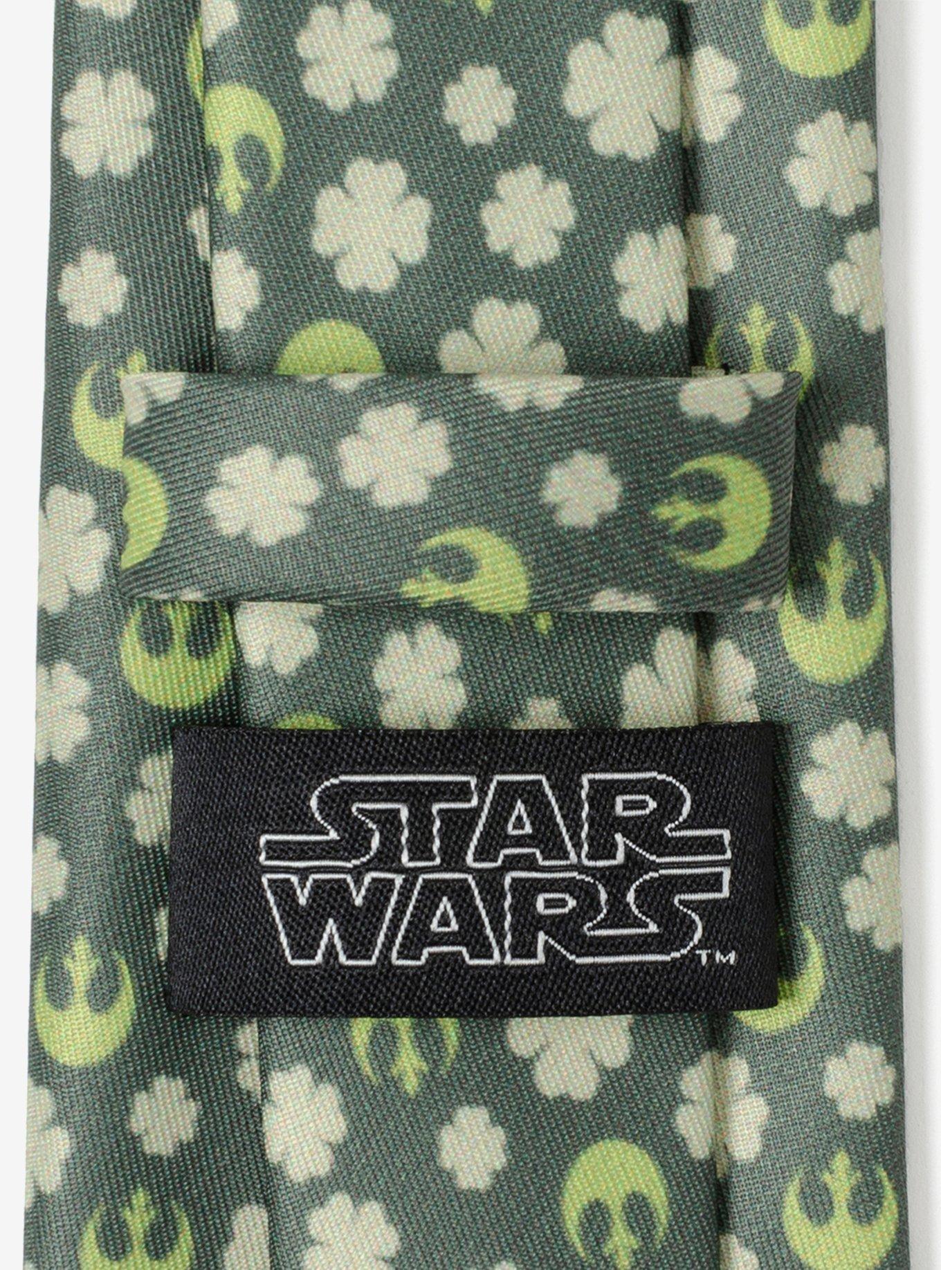 Star Wars Rebel Shamrock Lucky Rebels Green Men's Tie, , alternate