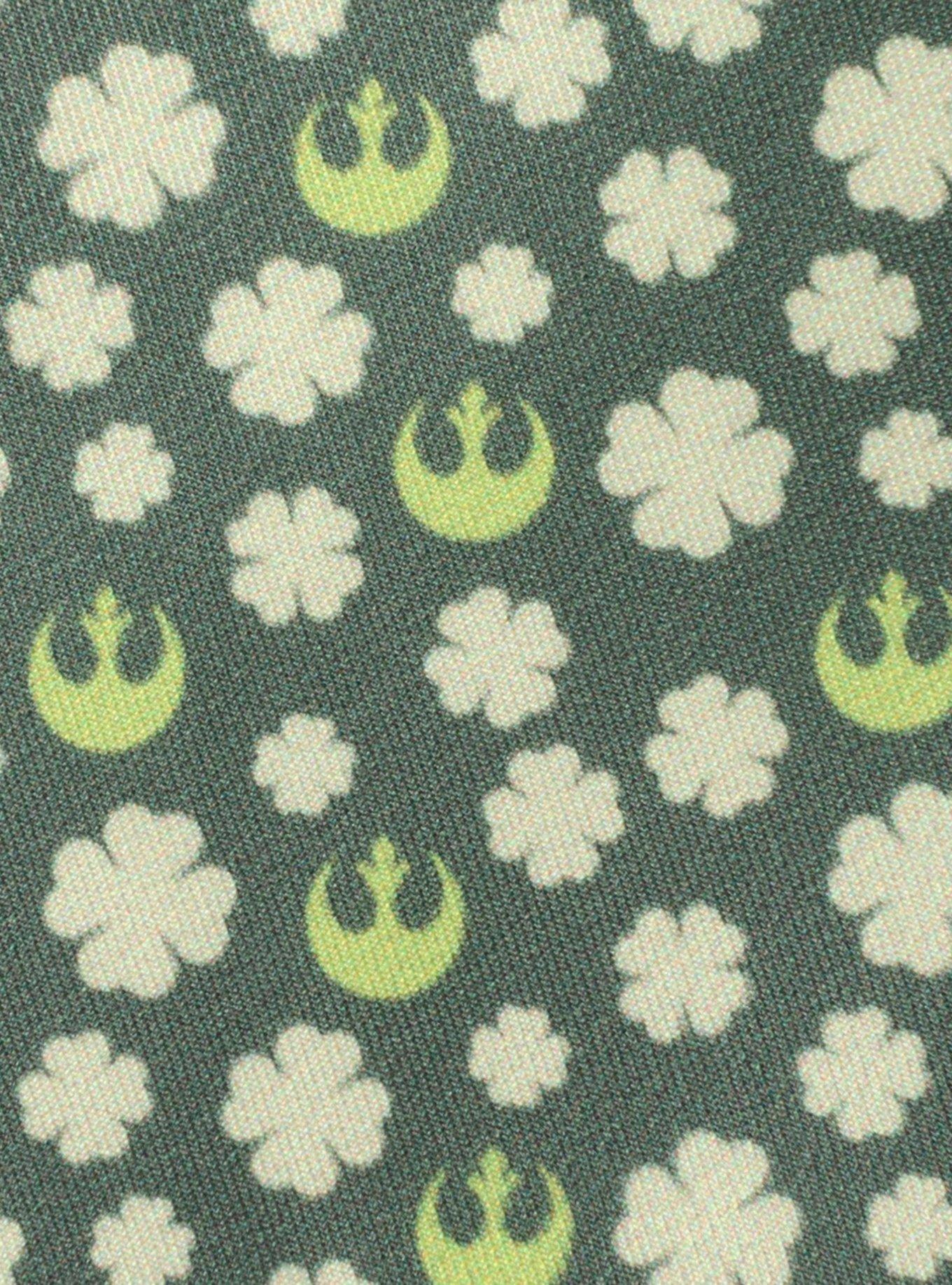 Star Wars Rebel Shamrock Lucky Rebels Green Men's Tie, , alternate