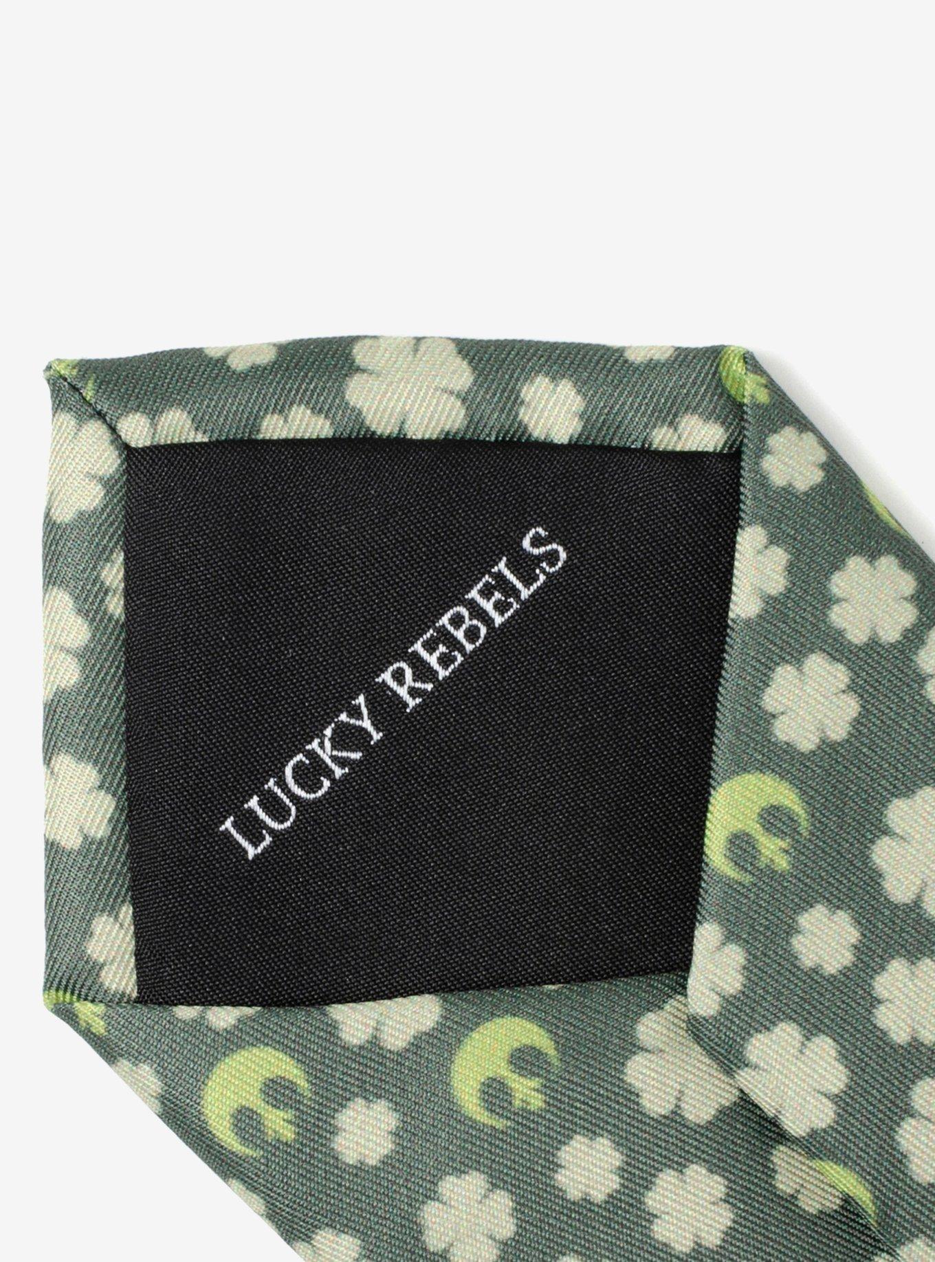 Star Wars Rebel Shamrock Lucky Rebels Green Men's Tie, , alternate