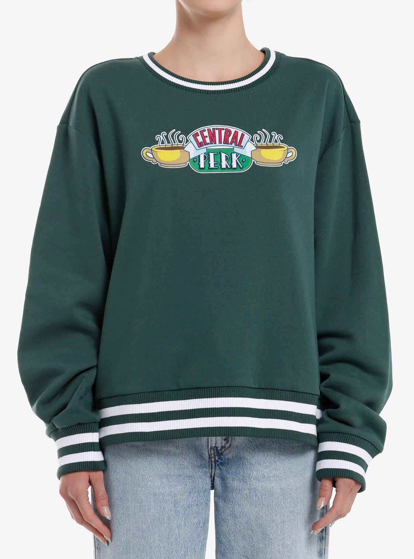 Shop Friends Central Perk Logo Varsity Girls Oversized Sweatshirt