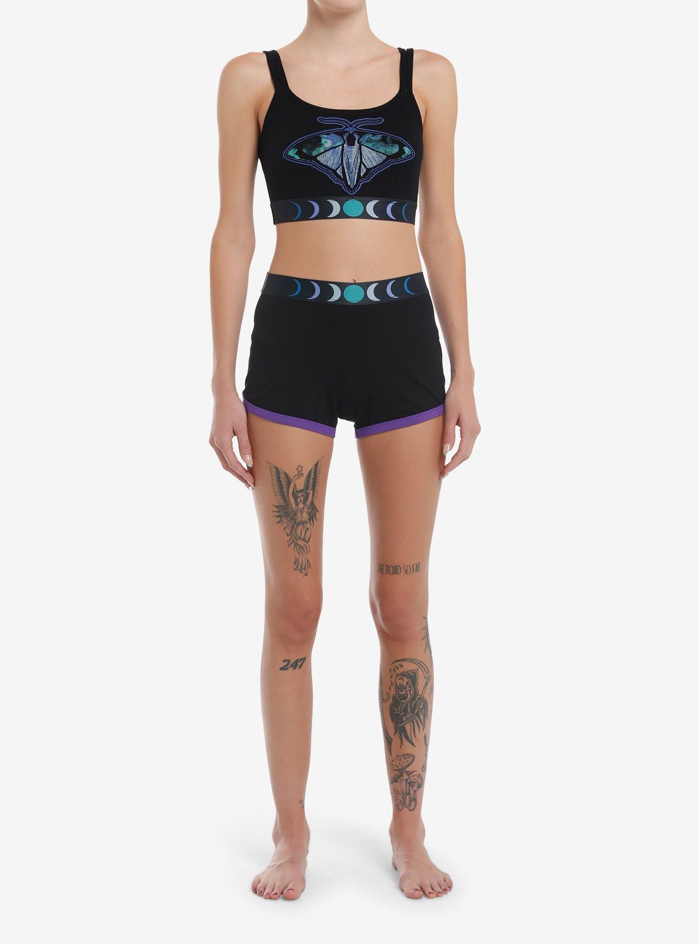 Moon Phase Moth Cami & Shorts Girls Lounge Set, , hi-res