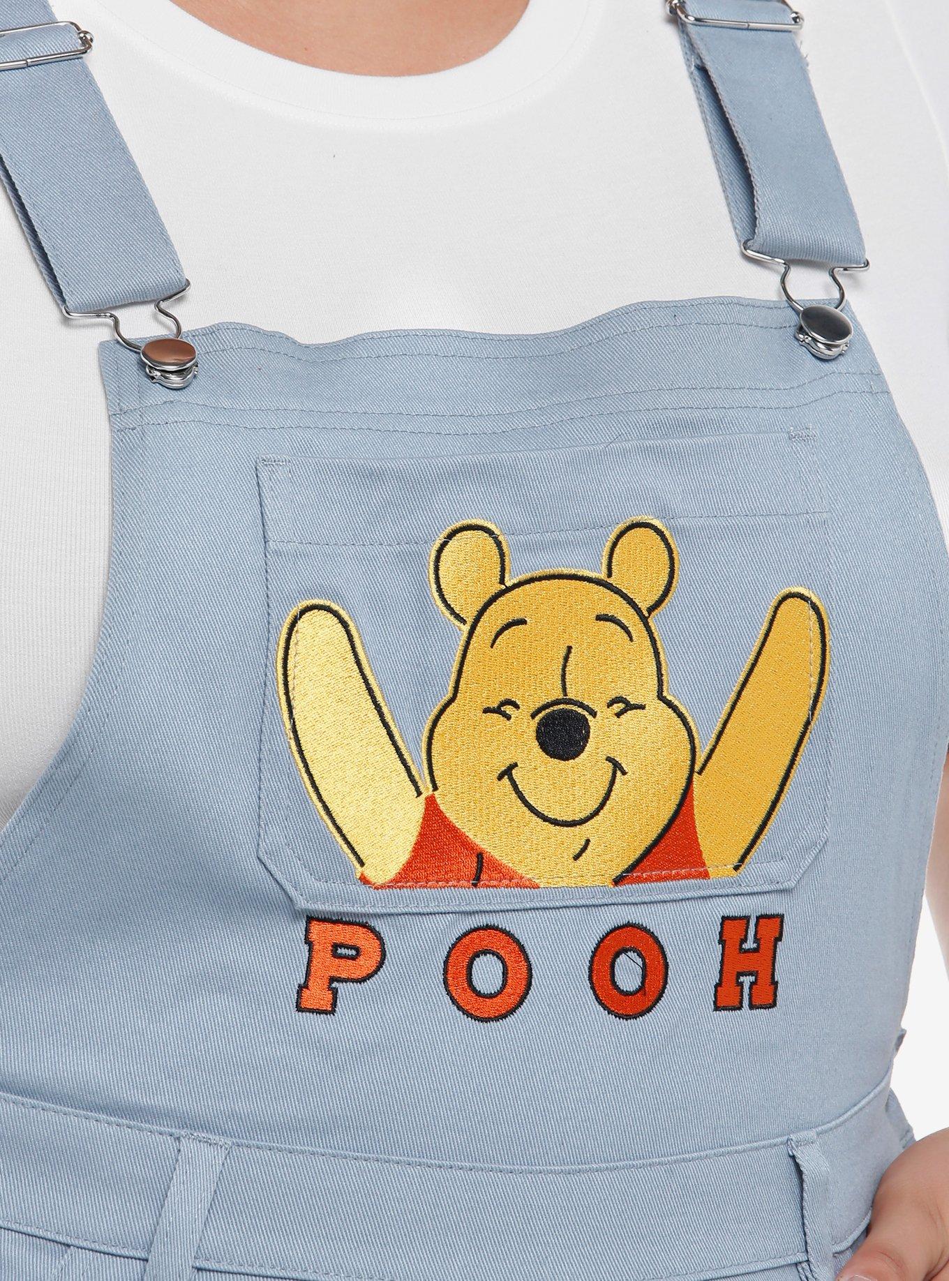 Disney Winnie The Pooh Embroidered Cargo Overalls Plus Size, MULTI, alternate