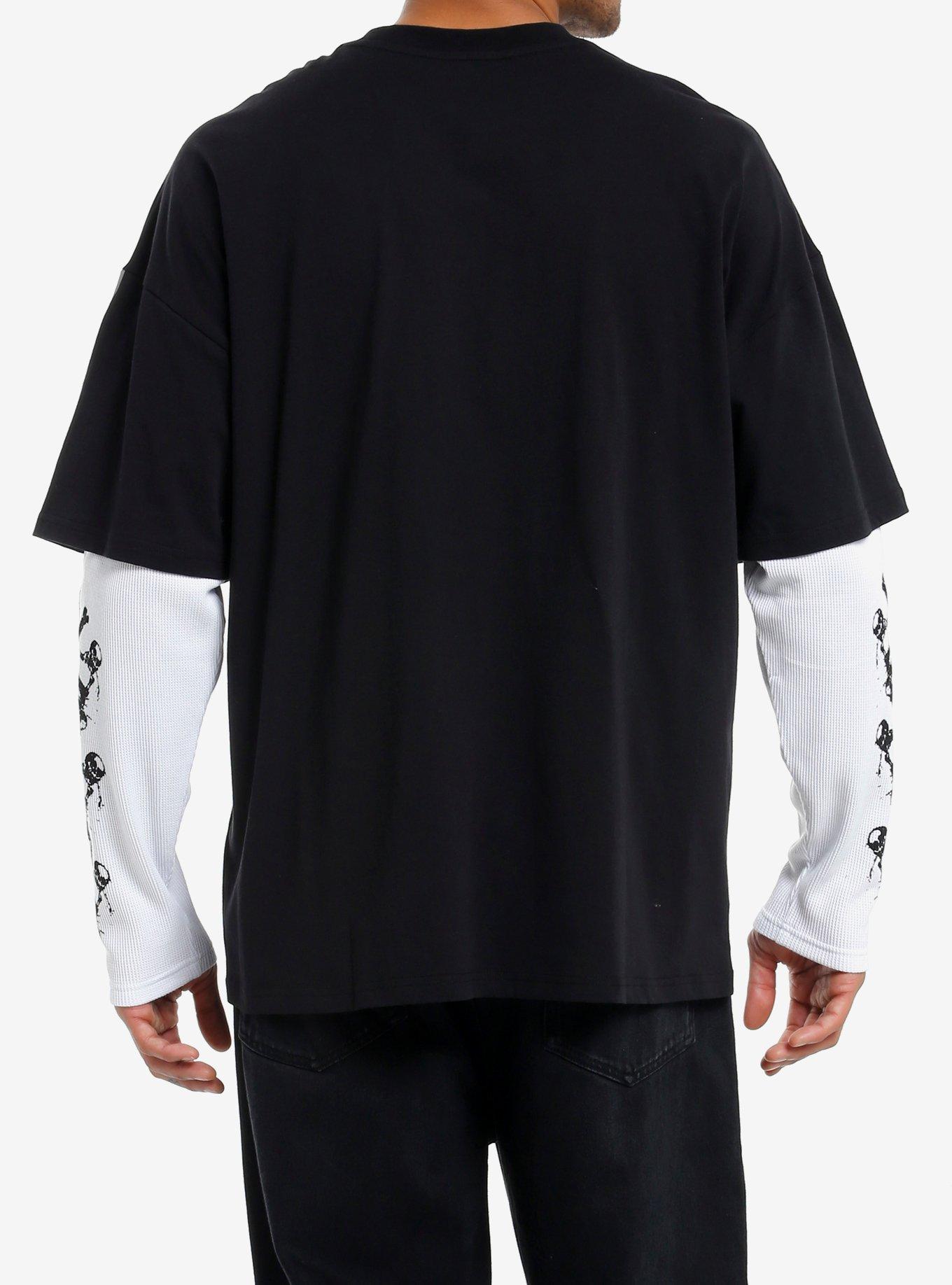 Skulls & Barbed Wire Twofer Long-Sleeve T-Shirt, , alternate