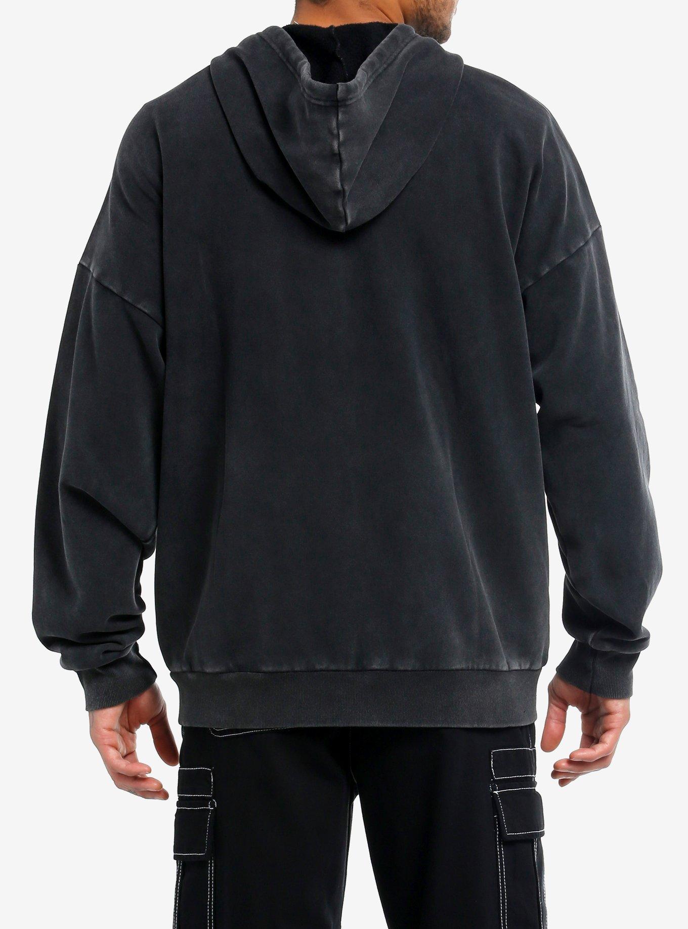 Skeleton X-Ray Mineral Wash Oversized Hoodie, , alternate
