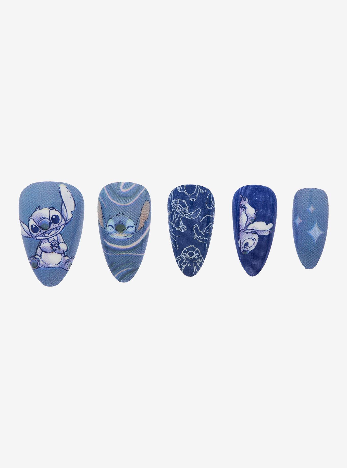 Disney Lilo & Stitch Blue Press On Nails, , alternate