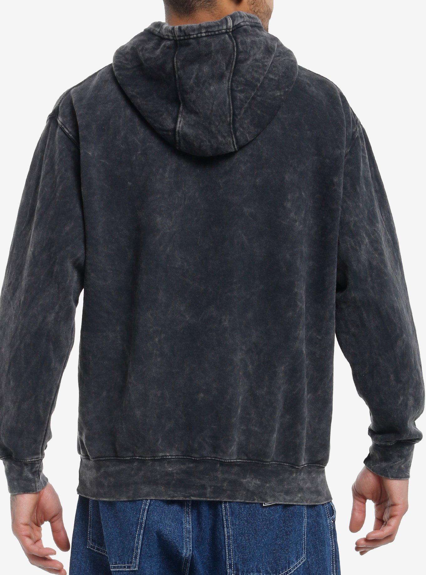 Dazed By Death Skull & Mushrooms Mineral Wash Hoodie, MULTI, alternate