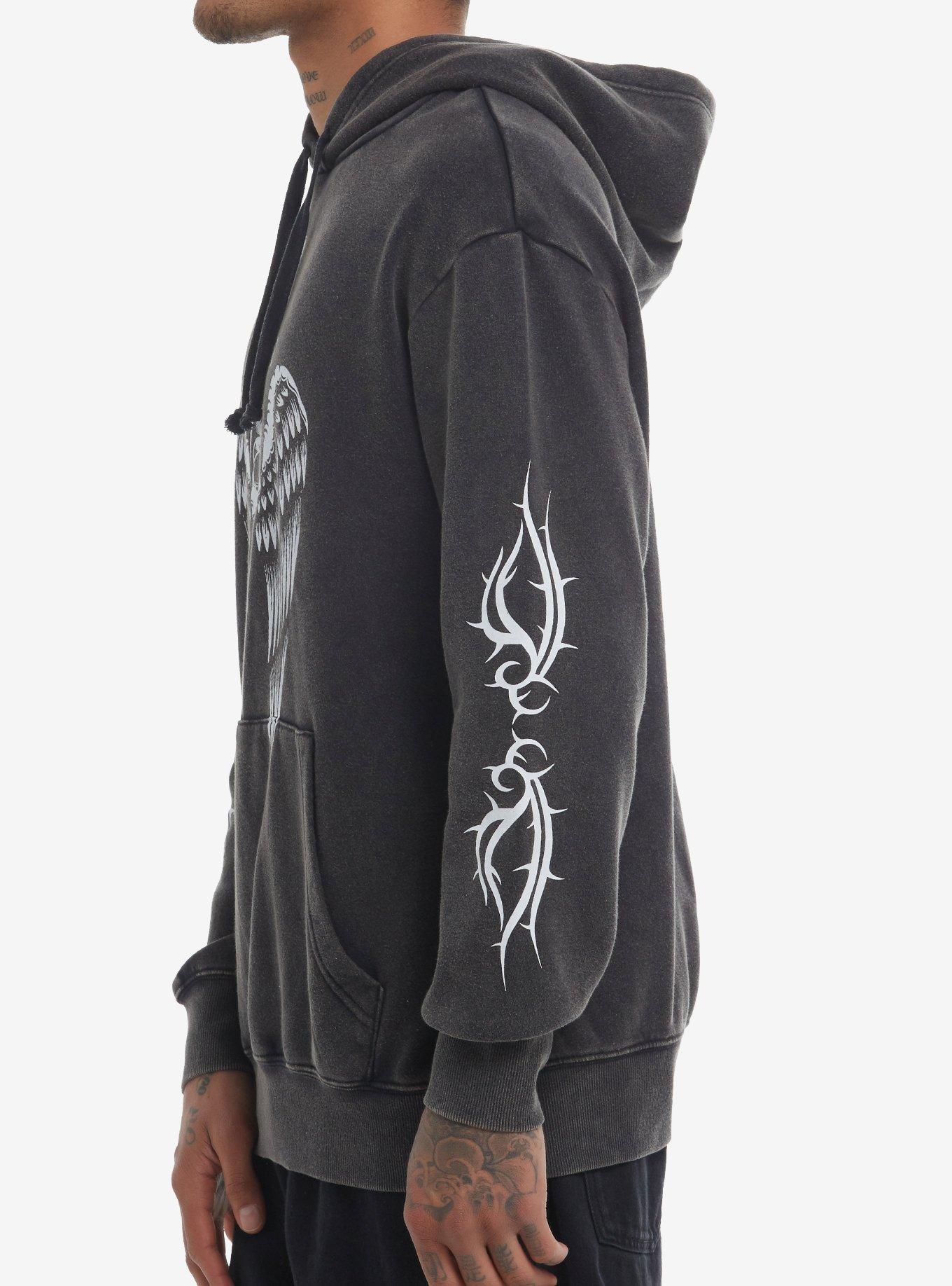 Winged Skull & Dagger Hoodie, BROWN, alternate