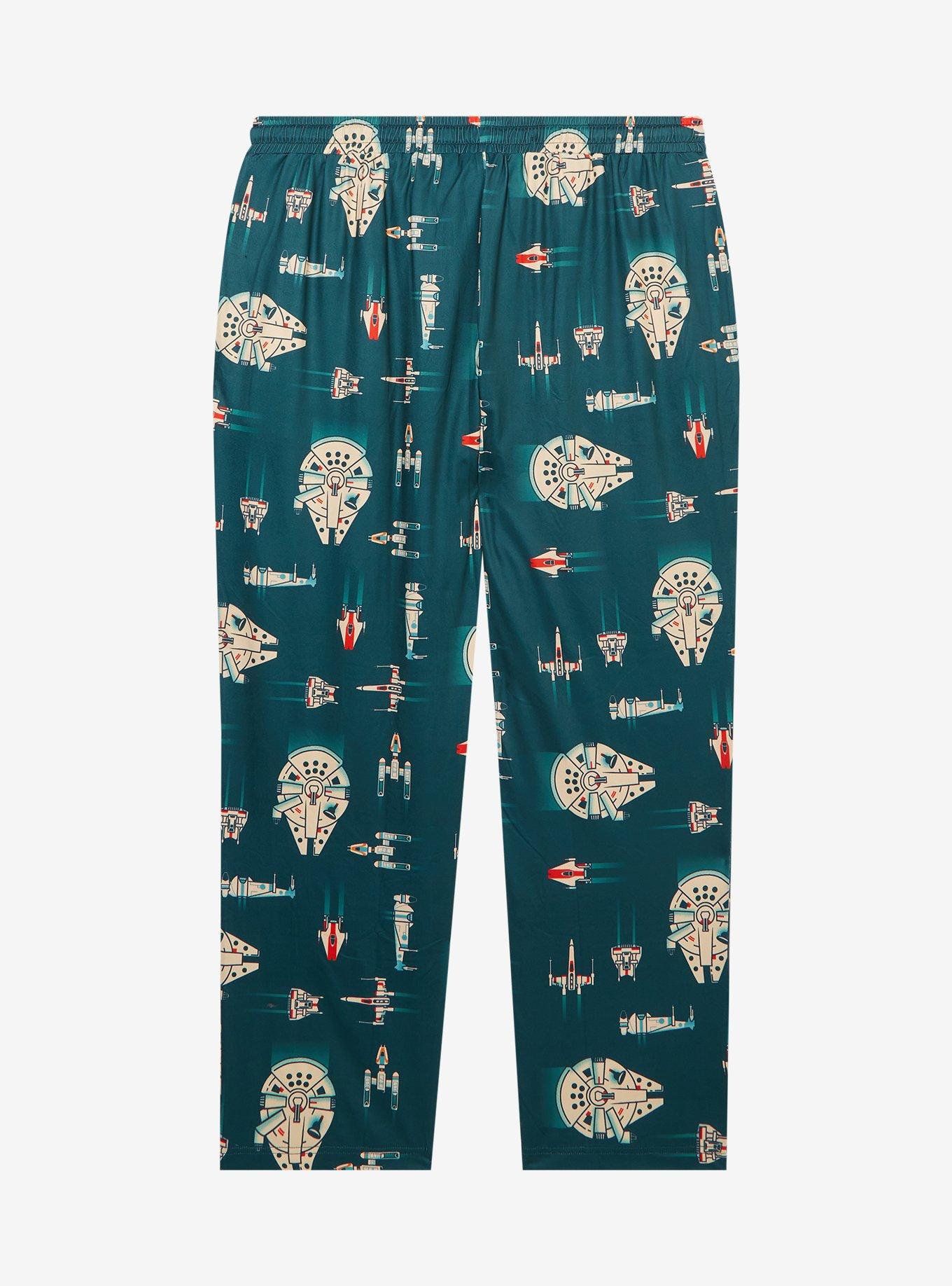 Star Wars Rebel Ships Allover Print Plus Size Sleep Pants - BoxLunch Exclusive, DARK TEAL, alternate