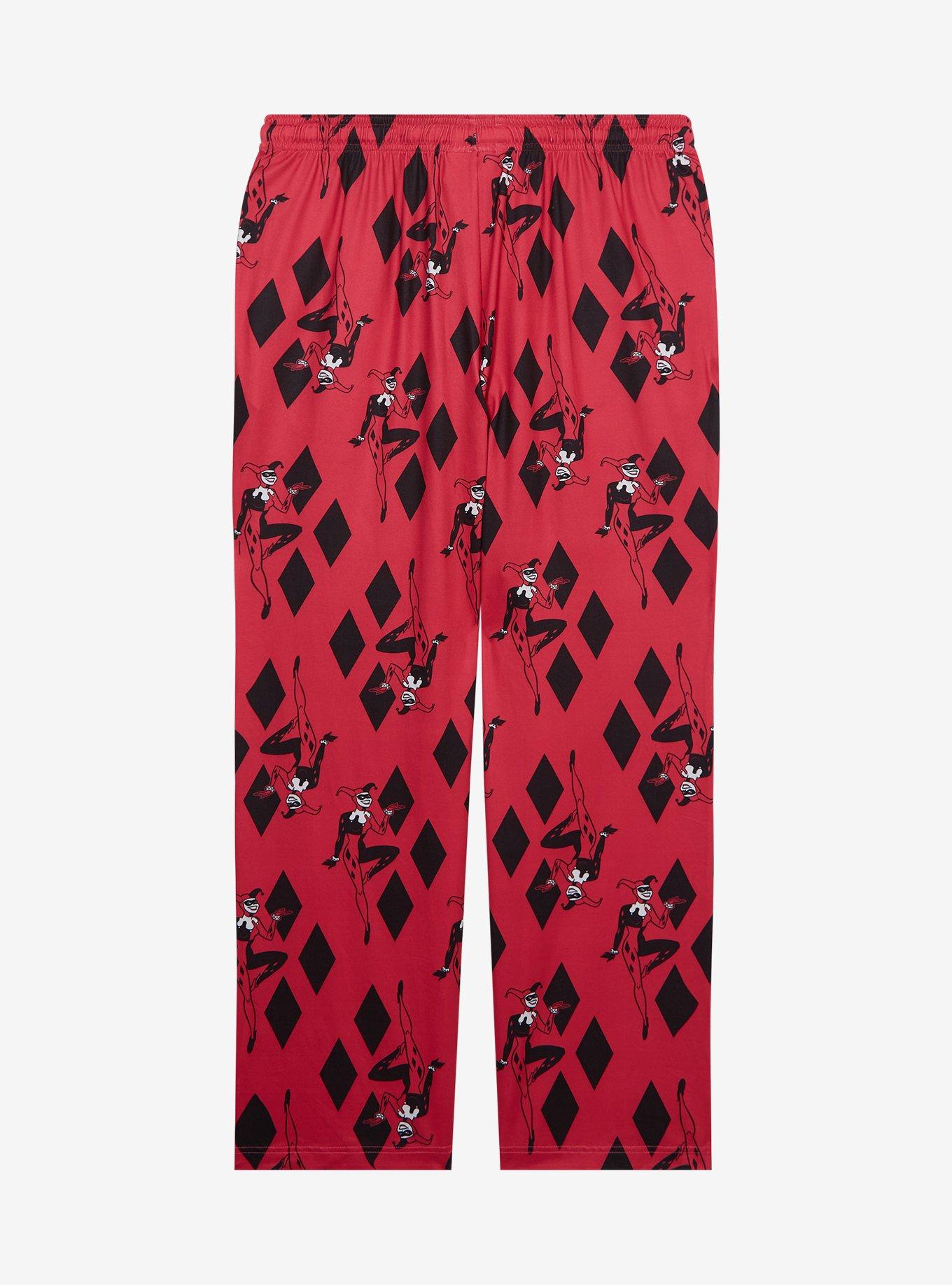 DC Comics Batman Harley Quinn Allover Print Sleep Pants — BoxLunch Exclusive, RED, alternate