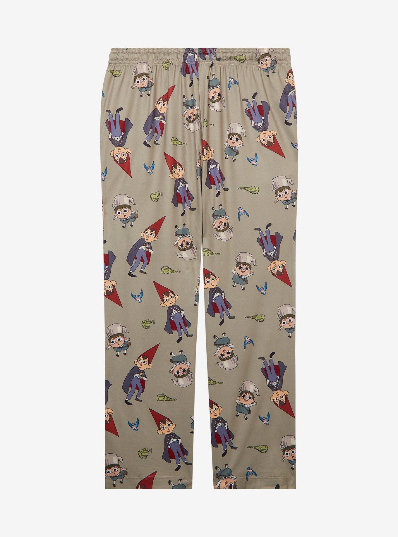 Over the Garden Wall Wirt & Greg Allover Print Sleep Pants, SAGE, alternate