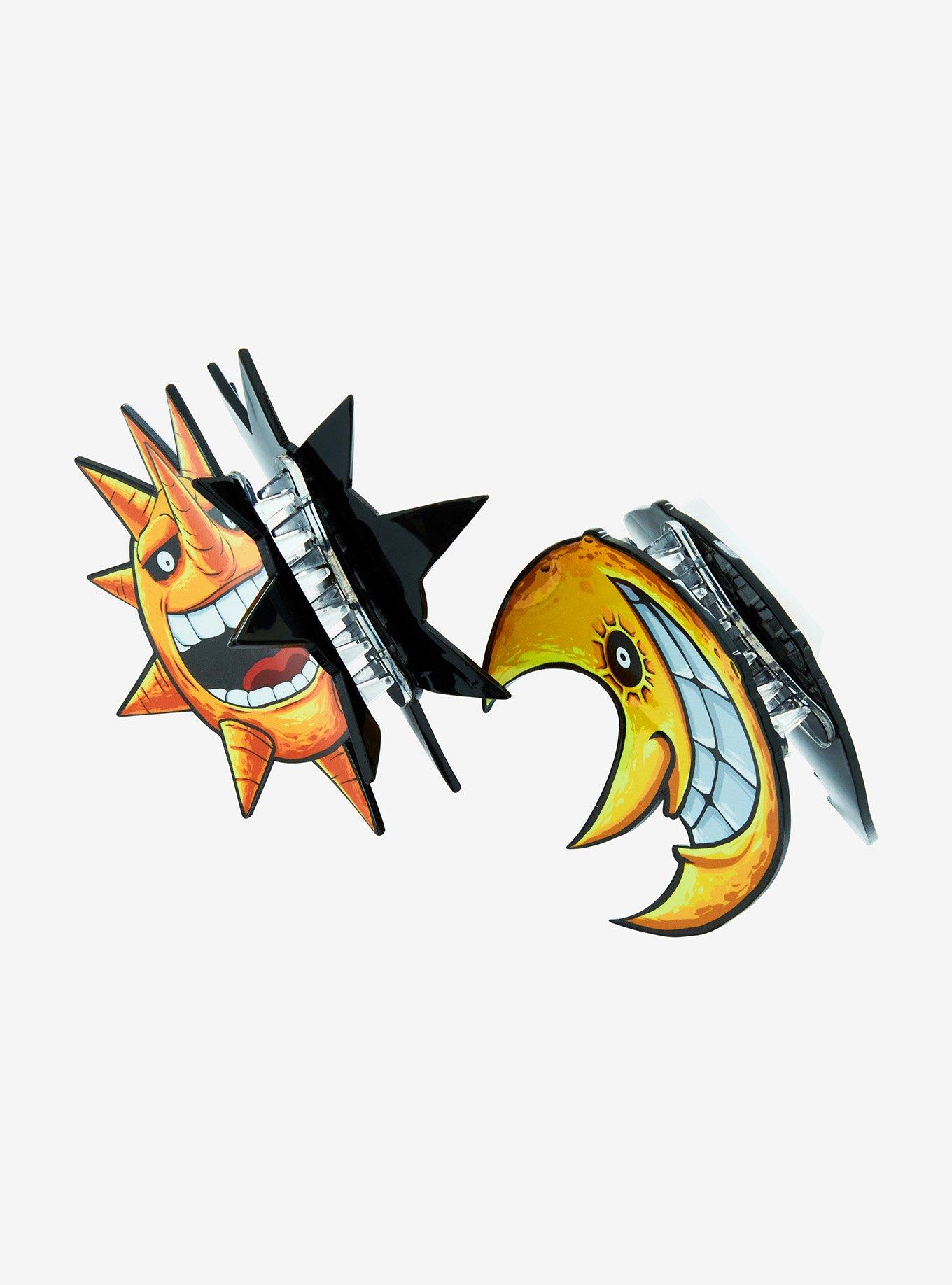 Soul Eater Sun & Moon Figural Claw Hair Clip Set, , alternate