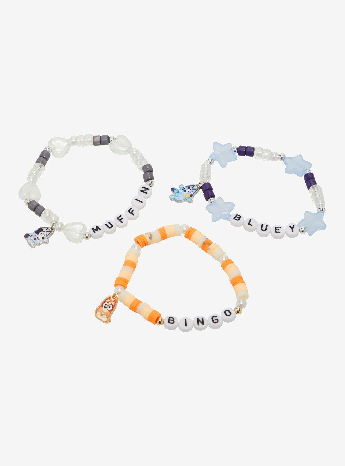 Bluey Trio Bead Bracelet Set, , hi-res