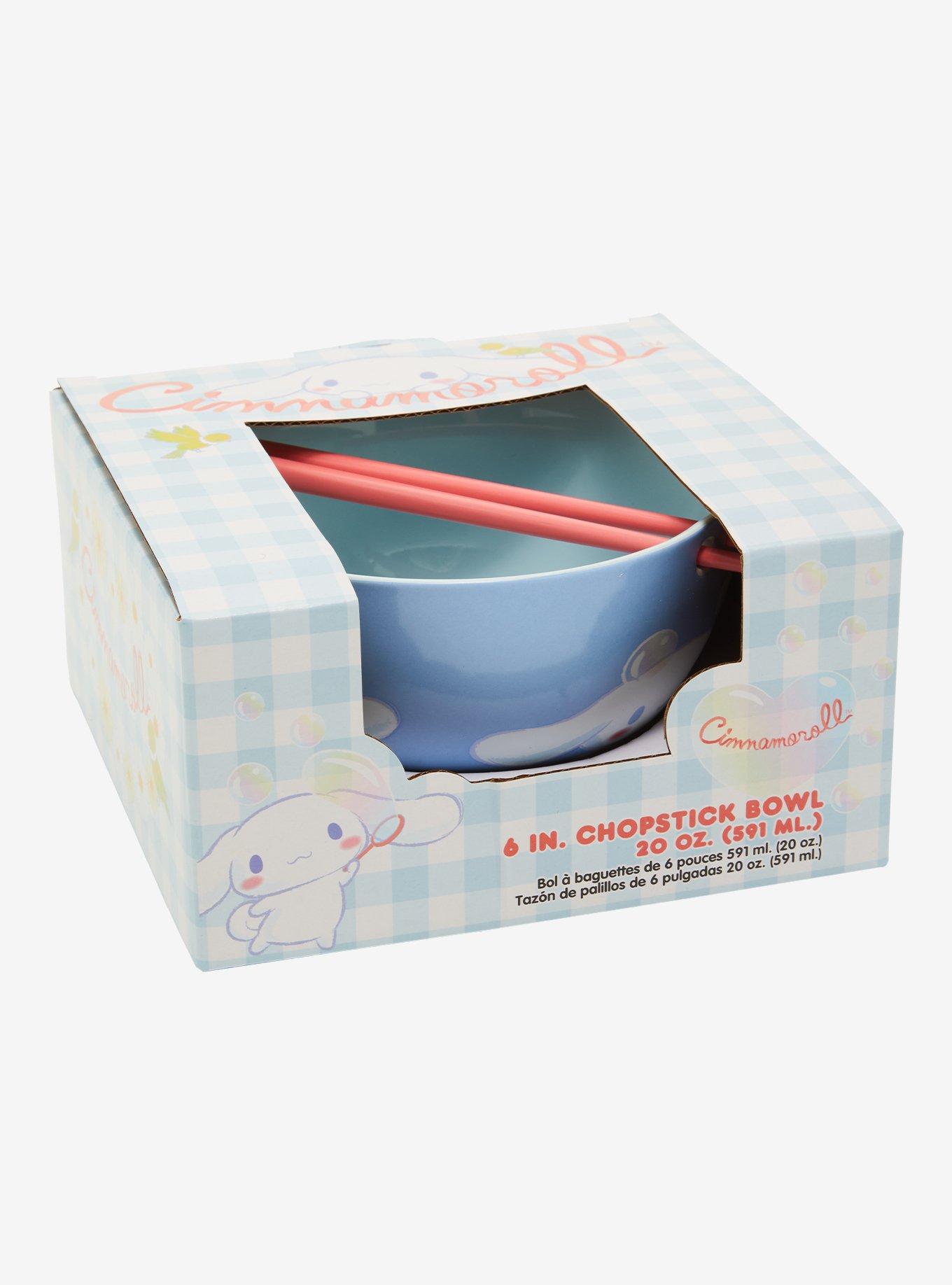 Sanrio Cinnamoroll Bubble Blue Ramen Bowl with Chopsticks, , alternate