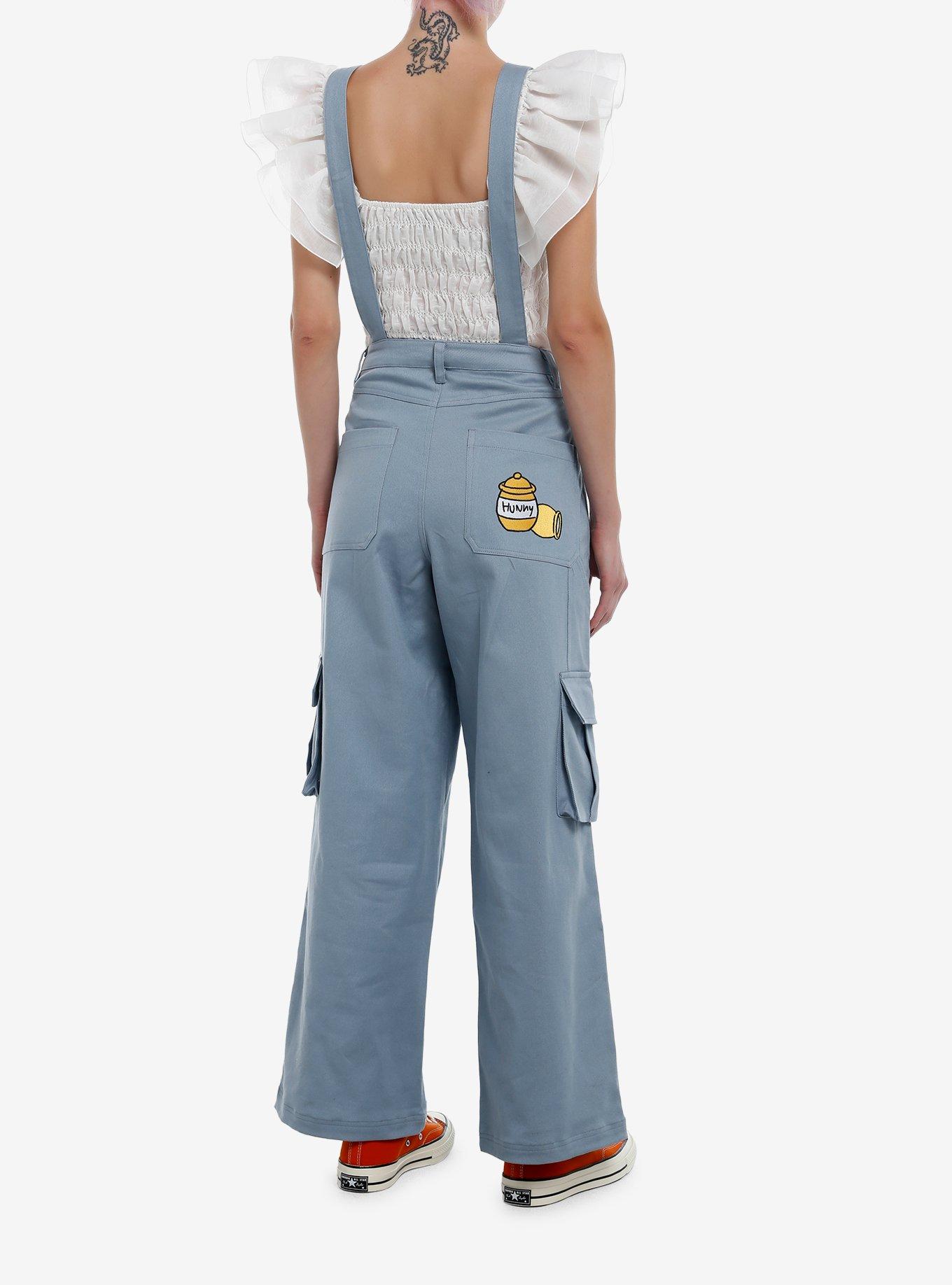 Disney Winnie The Pooh Embroidered Cargo Girls Overalls, , hi-res