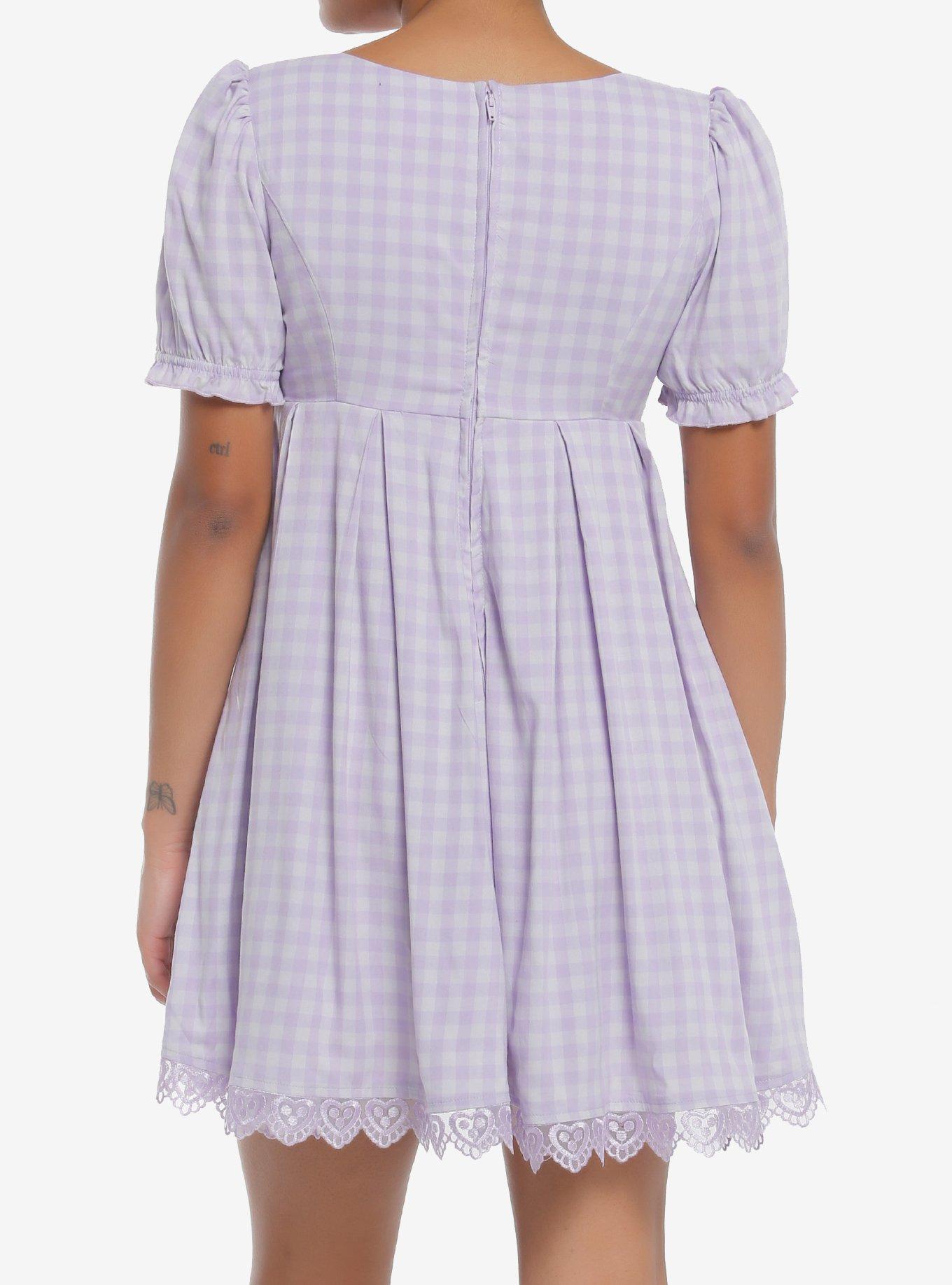 Sweet Society Lavender Gingham Bow Dress, , alternate