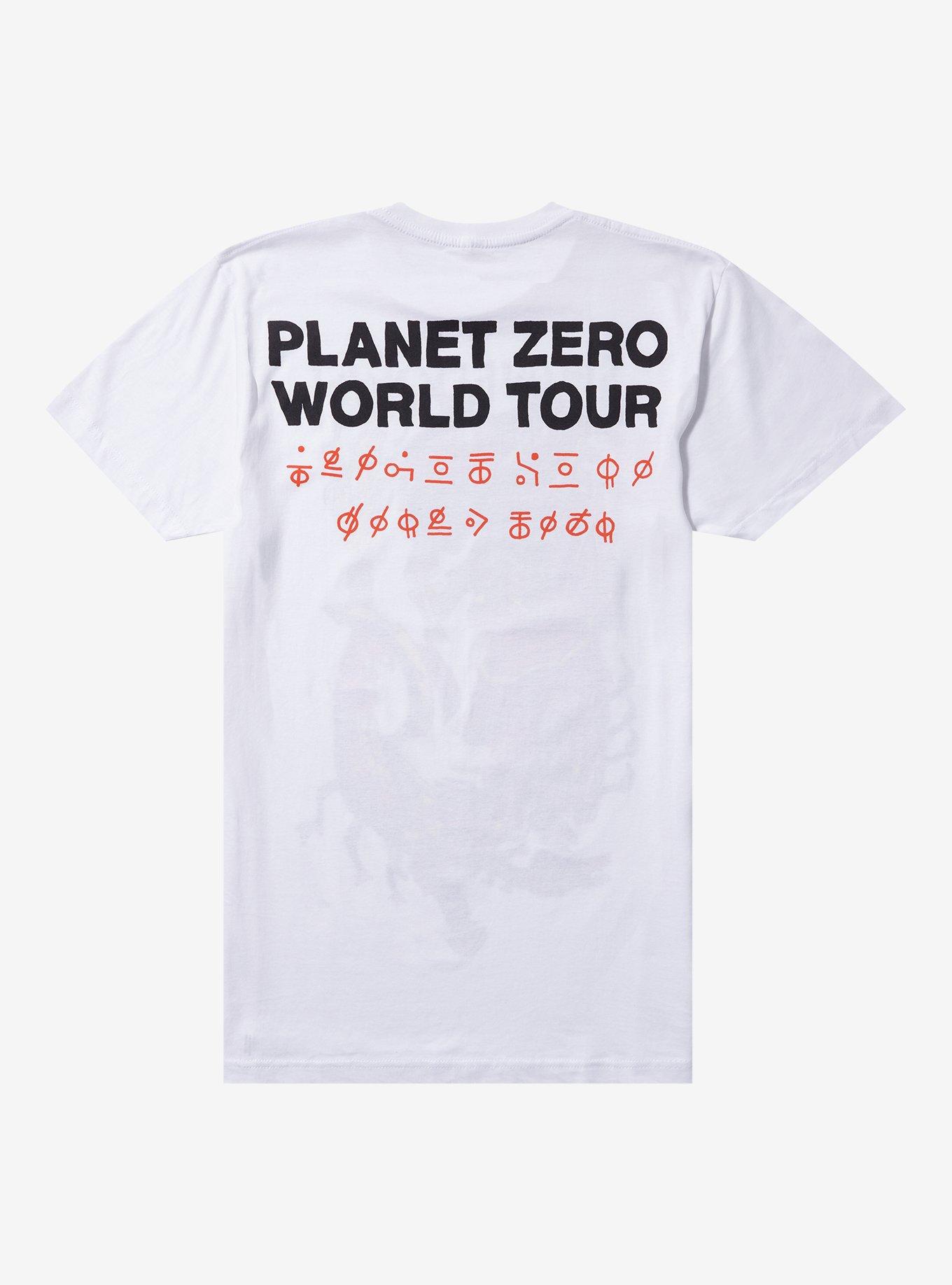 Shinedown Planet Zero Tour Boyfriend Fit Girls T-Shirt, BRIGHT WHITE, alternate