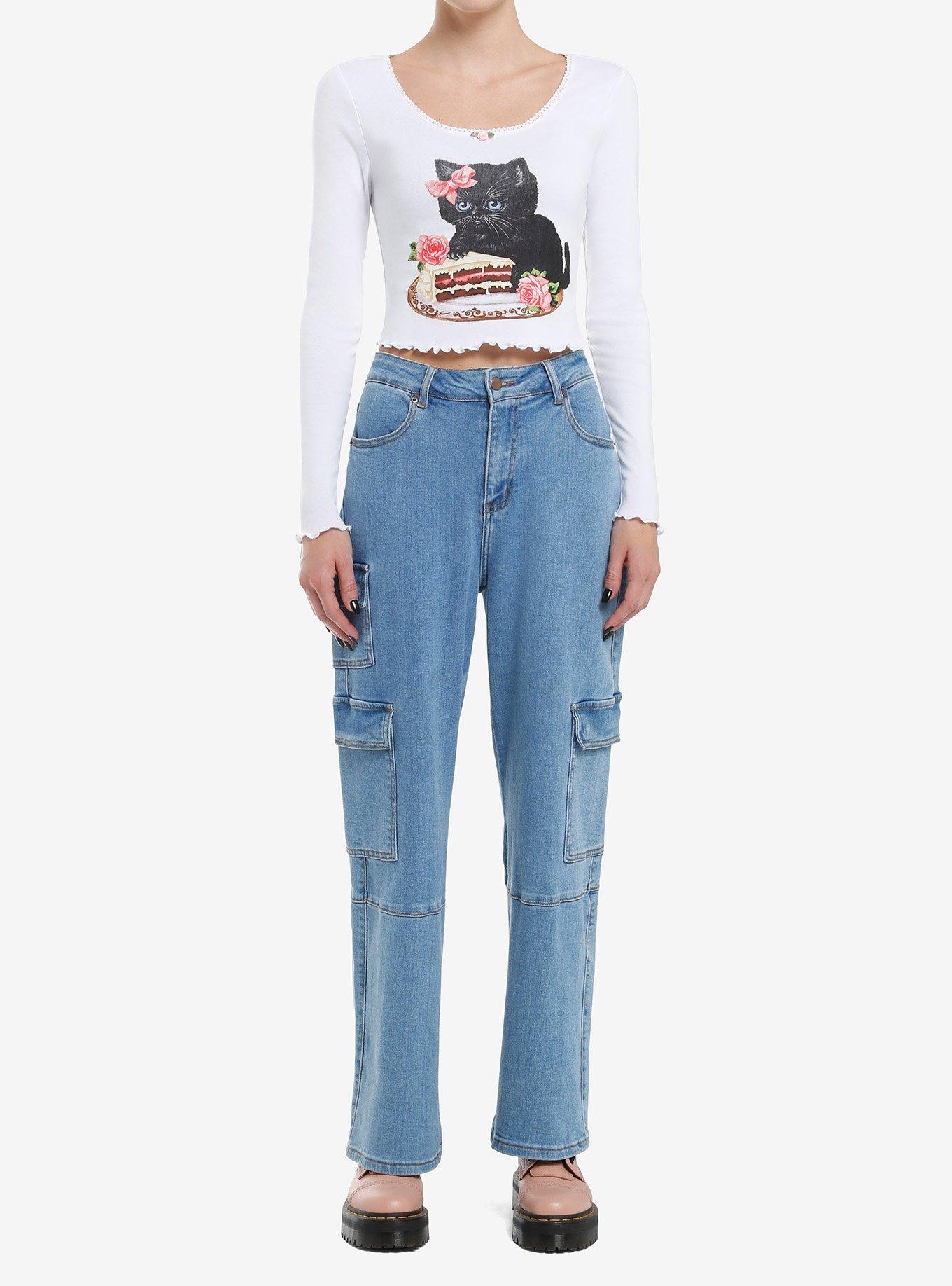 Sweet Society Kitten & Cake Girls Long-Sleeve Top, , hi-res