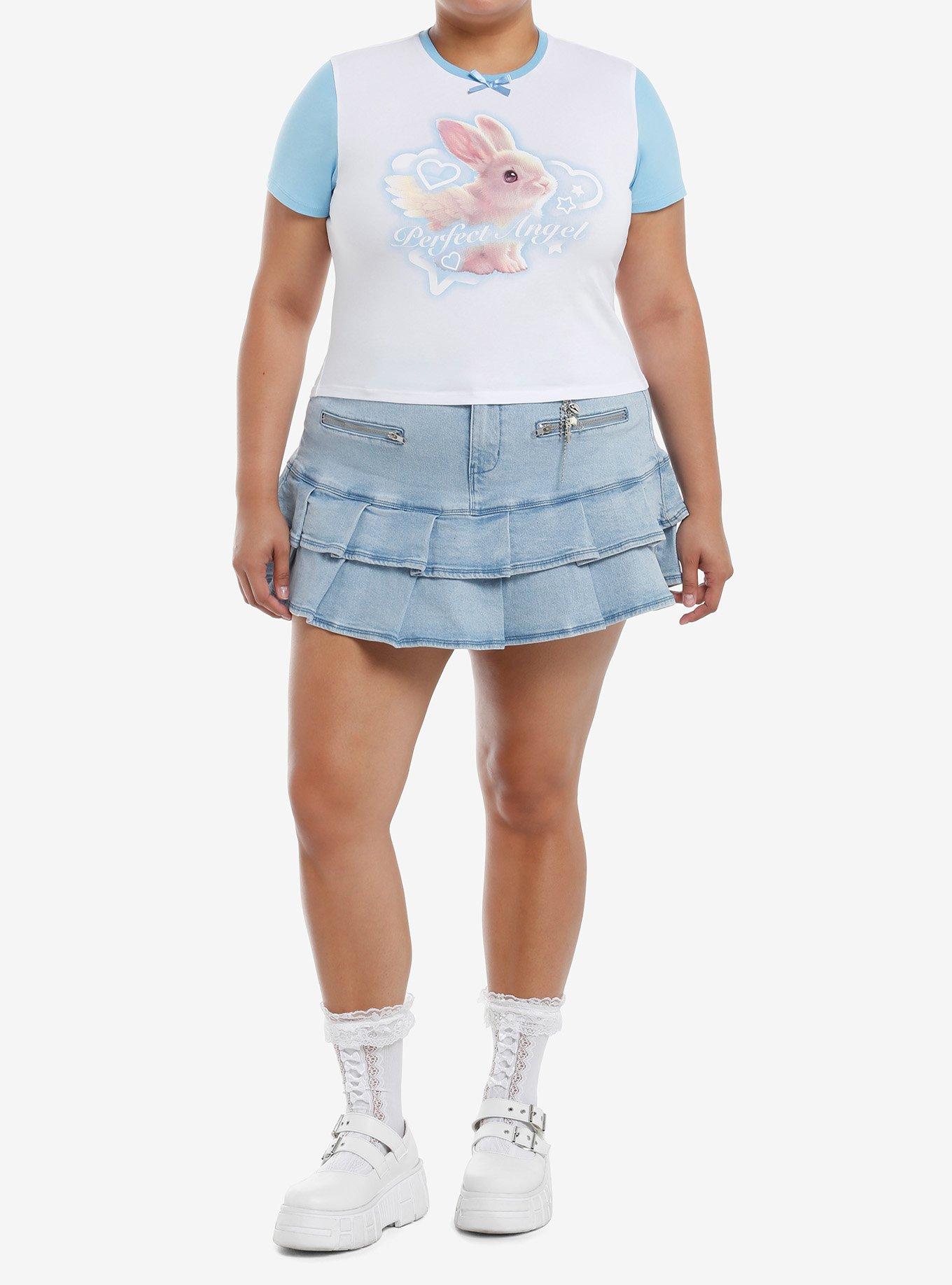 Sweet Society Angel Bunny Girls Raglan Baby T-Shirt Plus Size, , hi-res