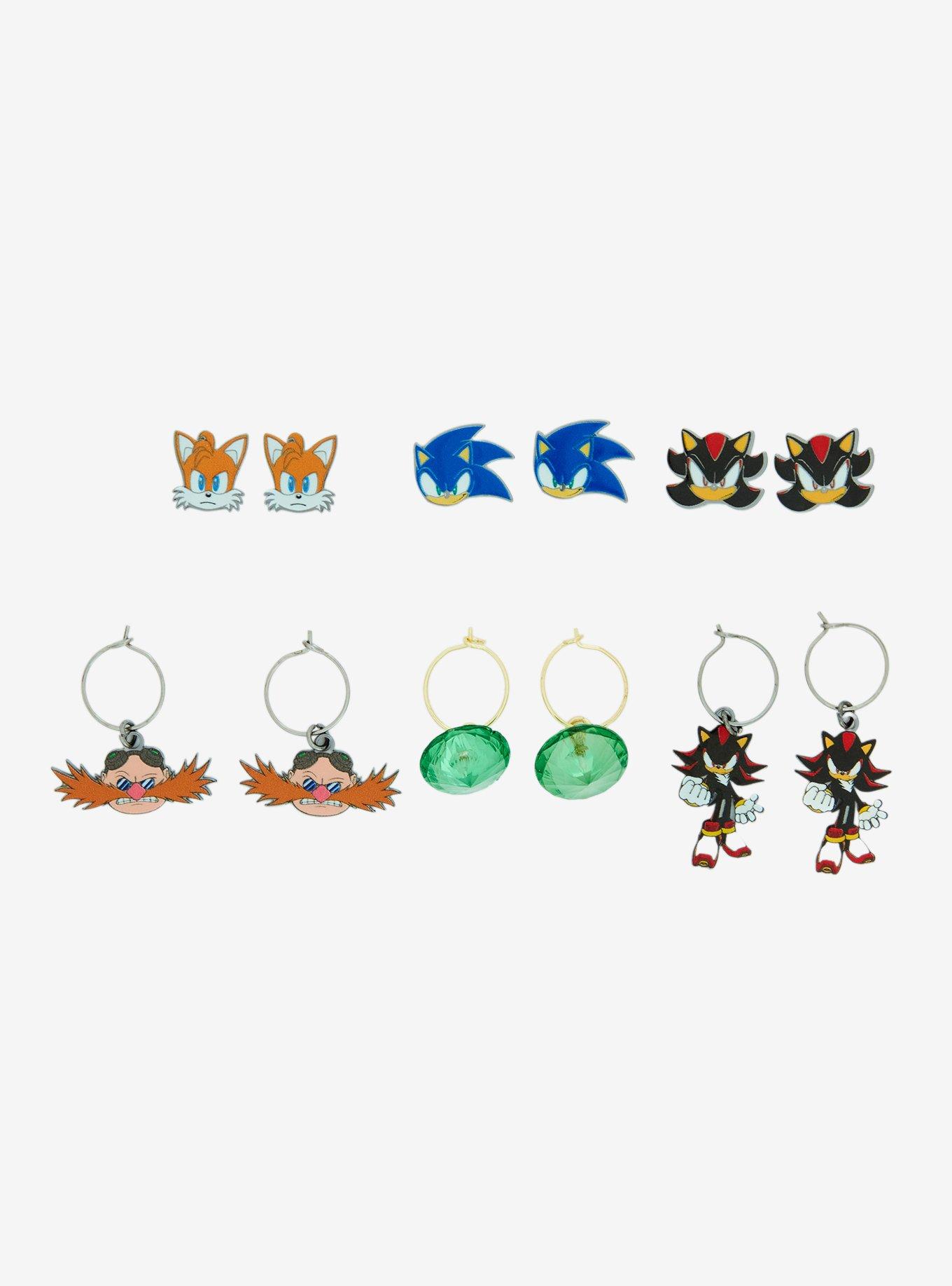 Sonic The Hedgehog Characters Earring Set, , alternate