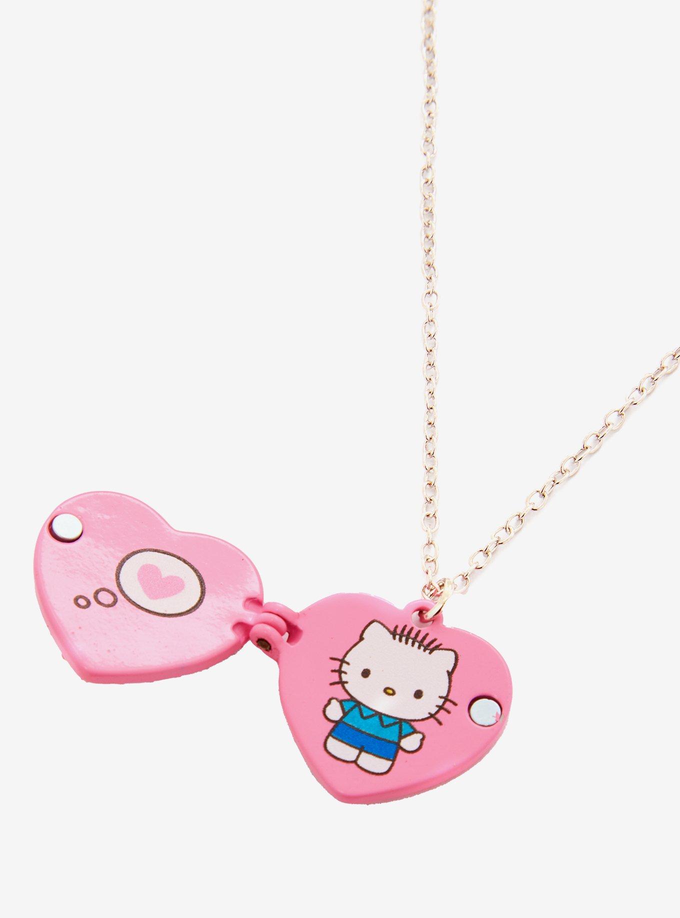 Hello Kitty Heart Locket Necklace, , alternate