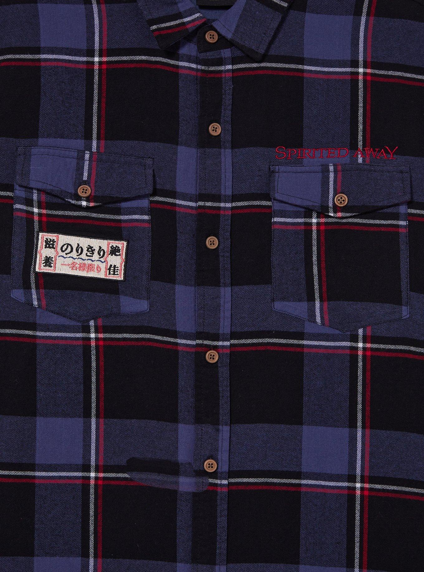 Our Universe Studio Ghibli Spirited Away No-Face & Chihiro Train Flannel — BoxLunch Exclusive, PLAID, alternate