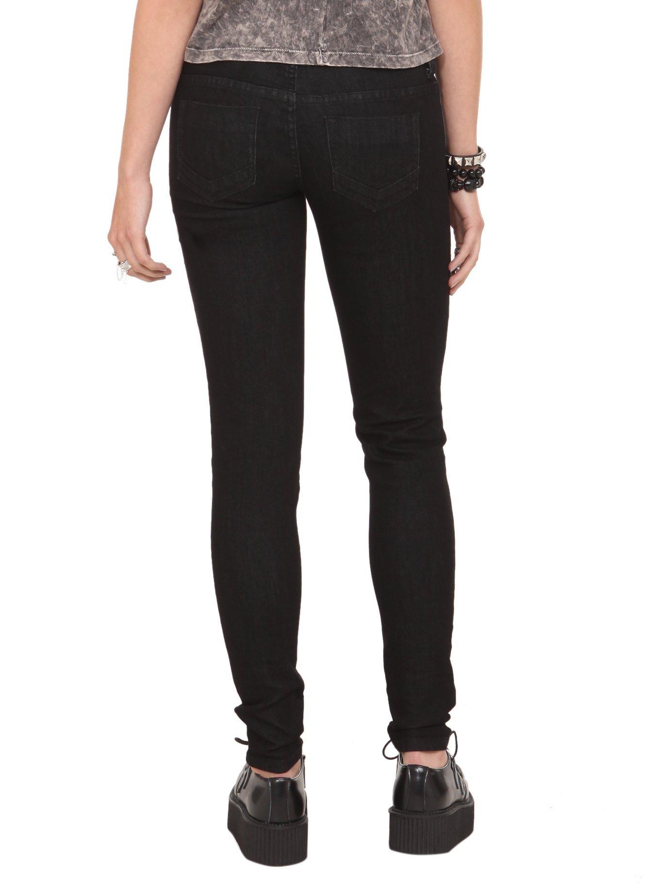 LOVEsick Black 2-Button Skinny Jeans, , alternate