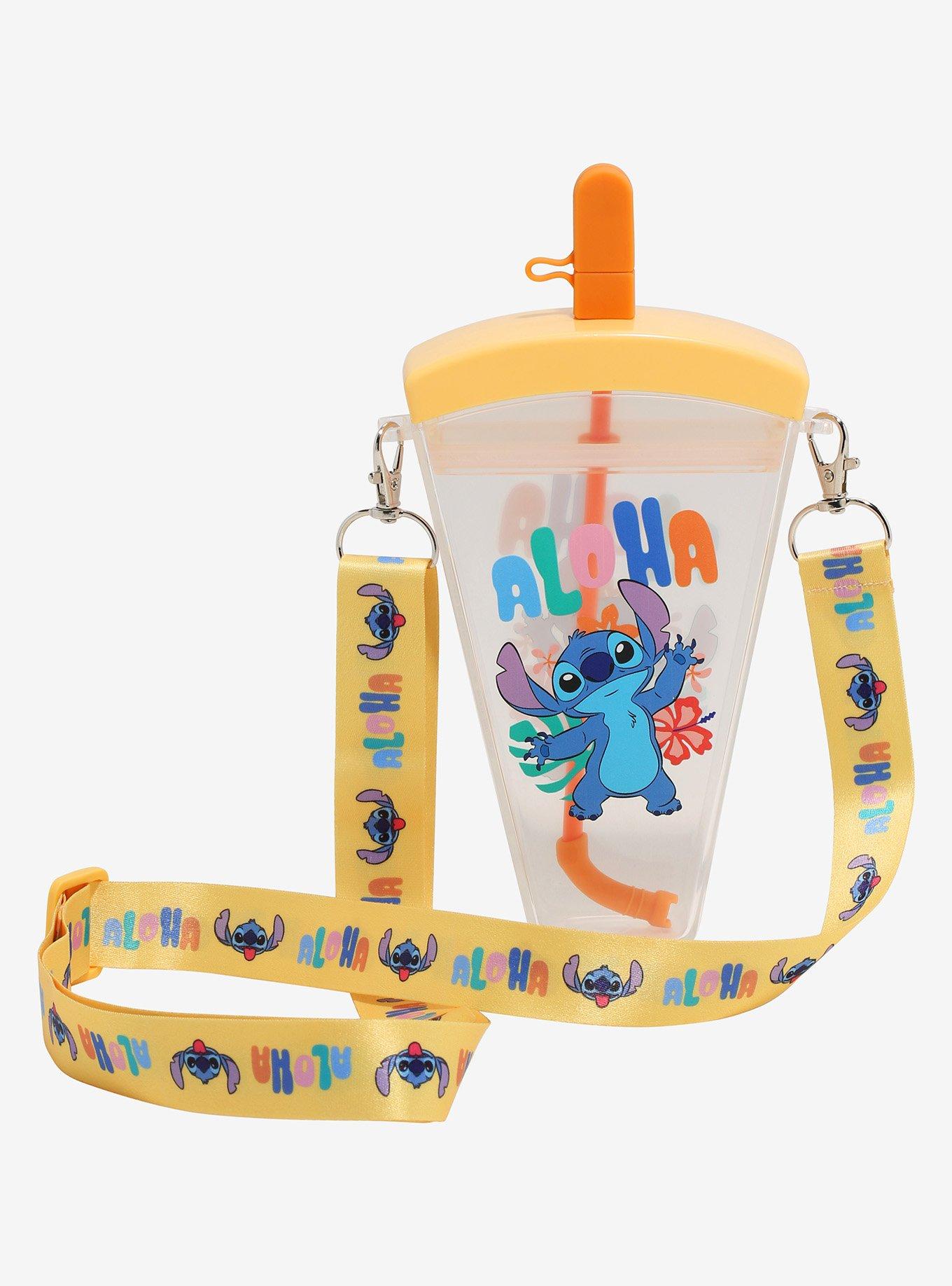 Disney Lilo & Stitch Aloha Stitch Water Bottle with Lanyard, , alternate